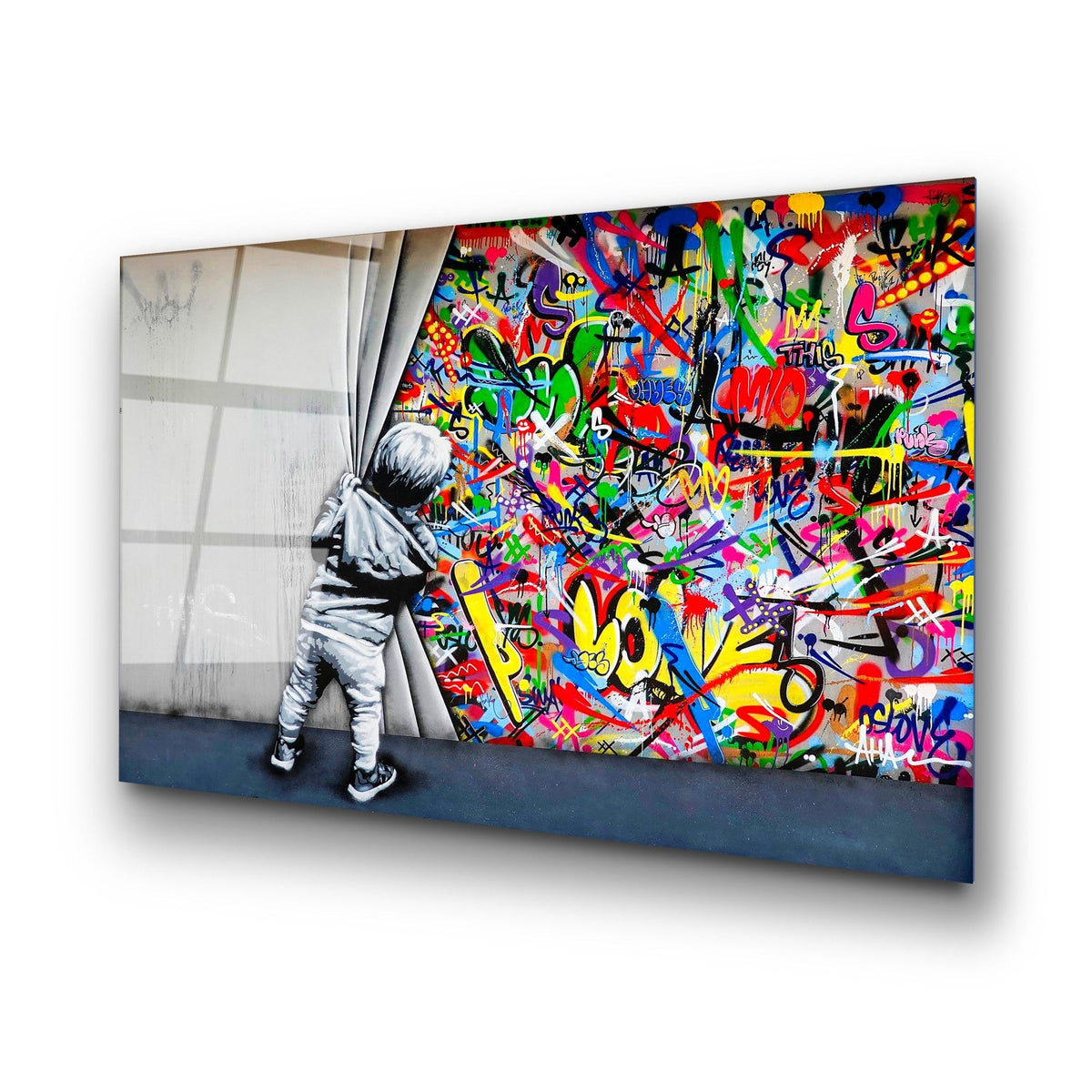 Tablou decorativ din sticlă securizată, UV-782 70 x 100, Multicolor