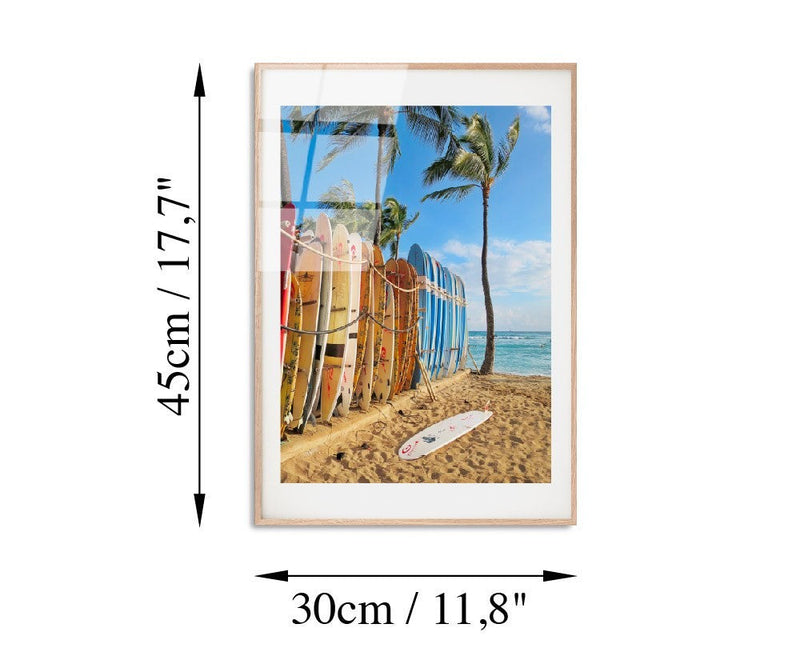 Tablou UV-1068, multicolor, sticla/lemn, 30x45 cm