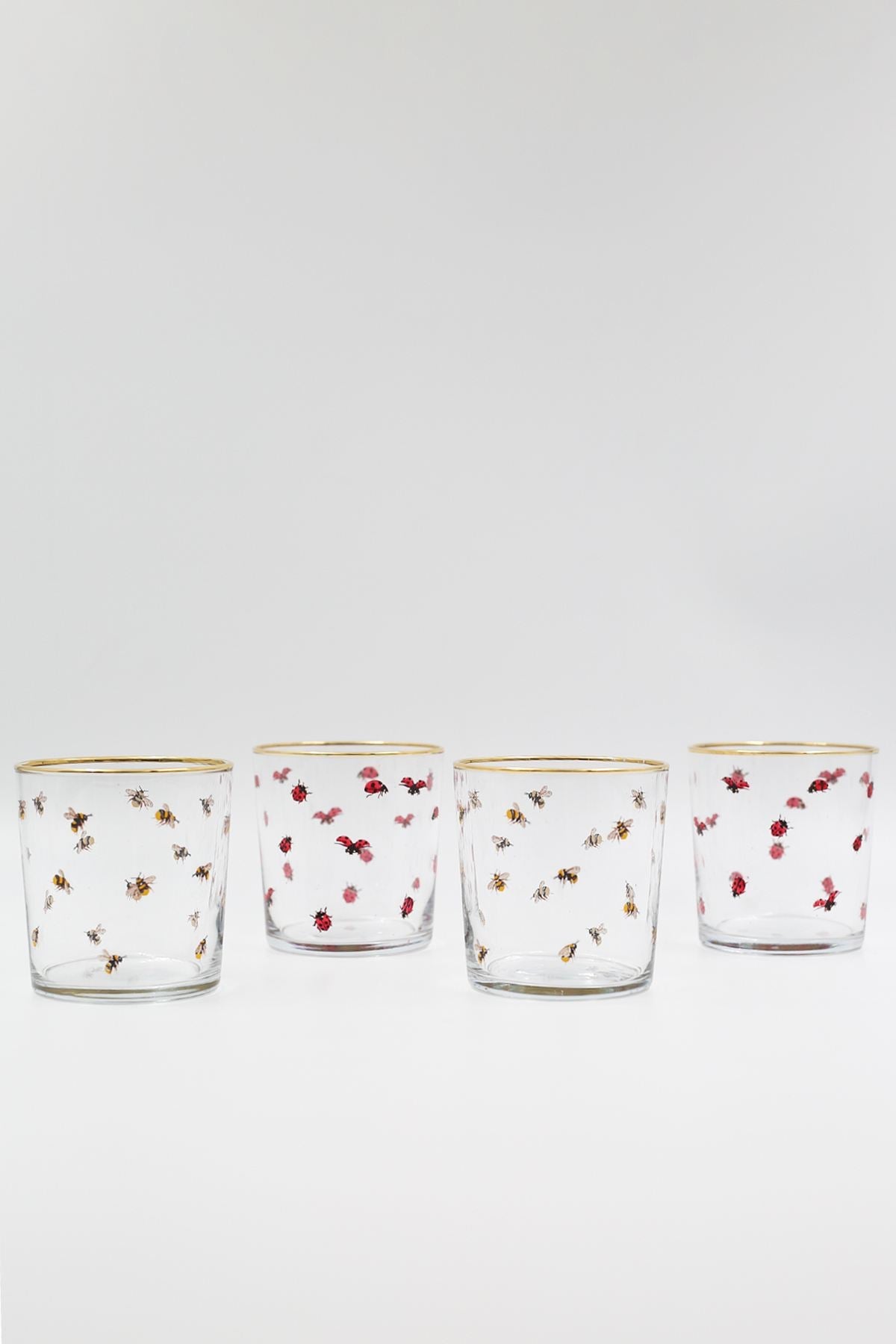 Set pahare (4 piese), Lady 380, Auriu / Transparent