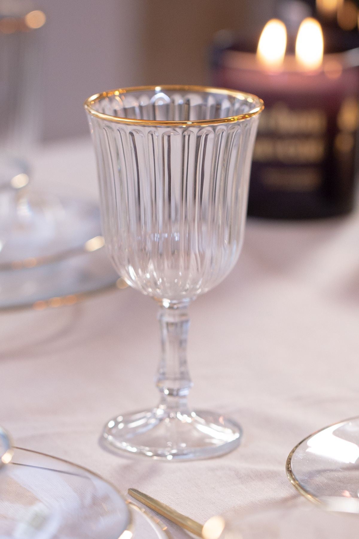Set pahare vin (4 piese), Splendid 240 - Gold, Transparent, Auriu / Transparent