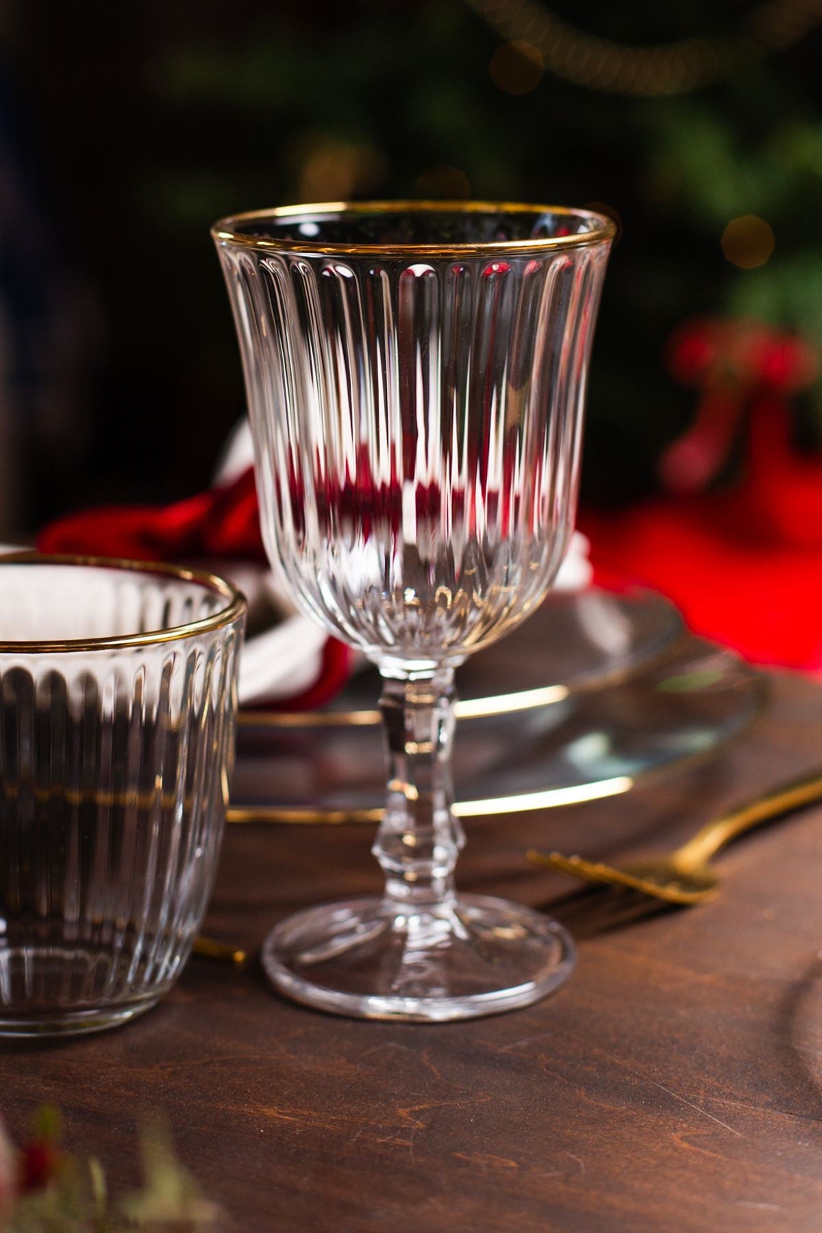 Set pahare vin (4 piese), Splendid 240 - Gold, Transparent, Auriu / Transparent