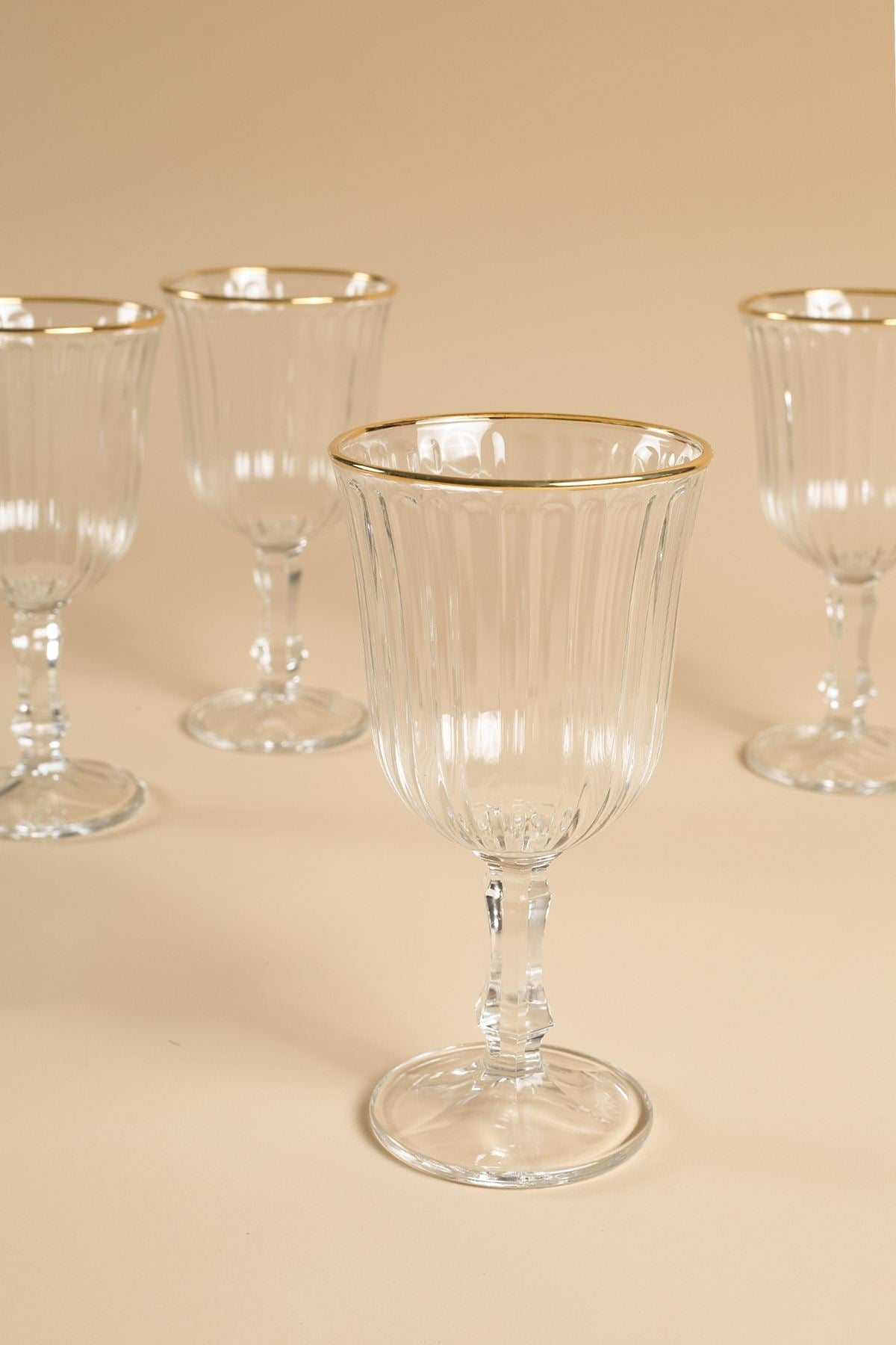 Set pahare vin (4 piese), Splendid 240 - Gold, Transparent, Auriu / Transparent