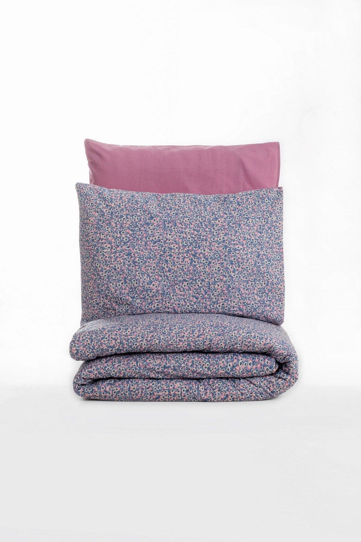 Set lenjerie pat single ranforce, Penny - Dusty Rose, Roz prăfuit / Mov