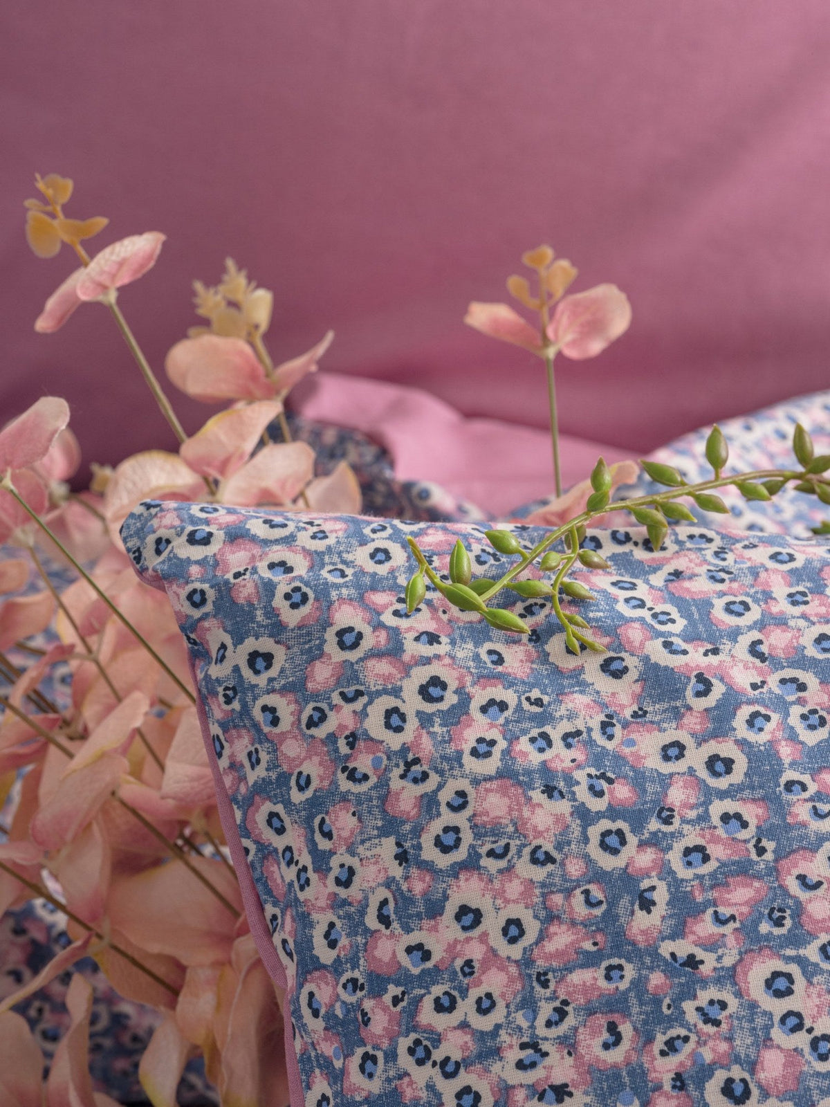 Set lenjerie pat dublu ranforce, Penny - Dusty Rose, Roz prăfuit / Mov