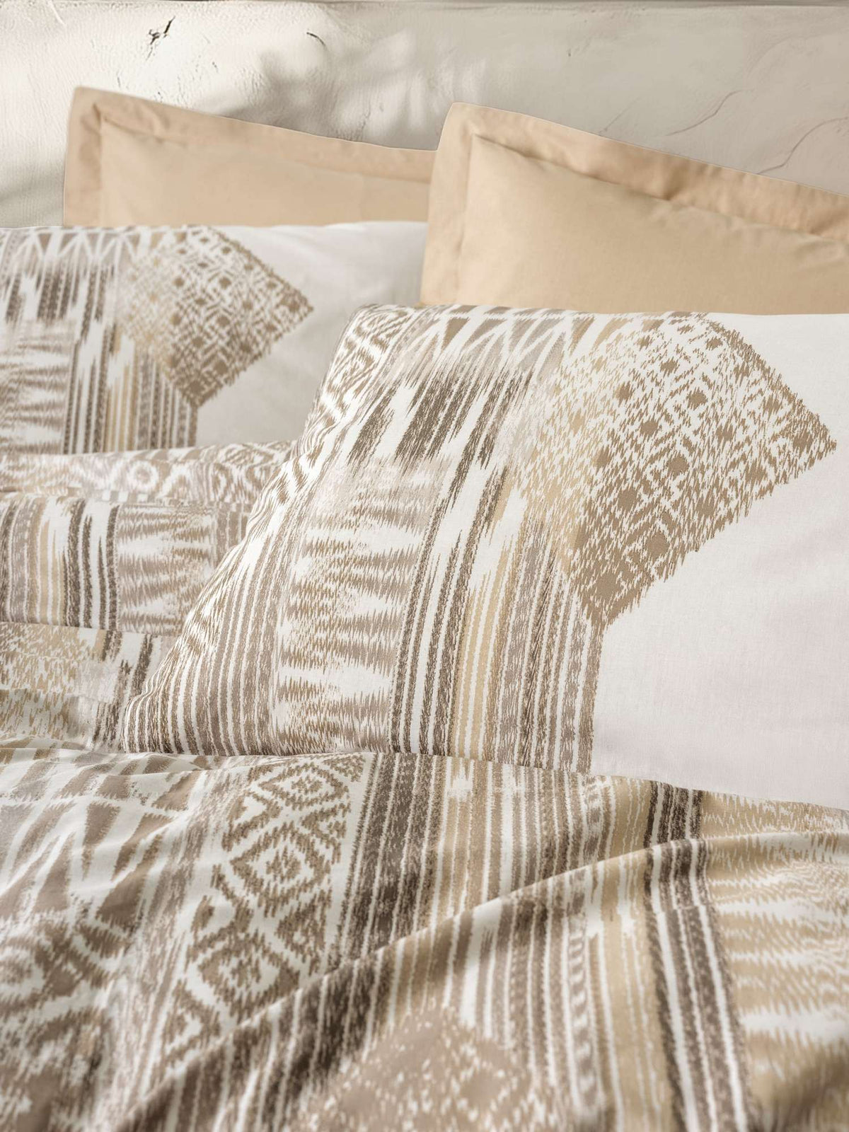 Set lenjerie pat single ranforce, Amara - Caramel, Caramel