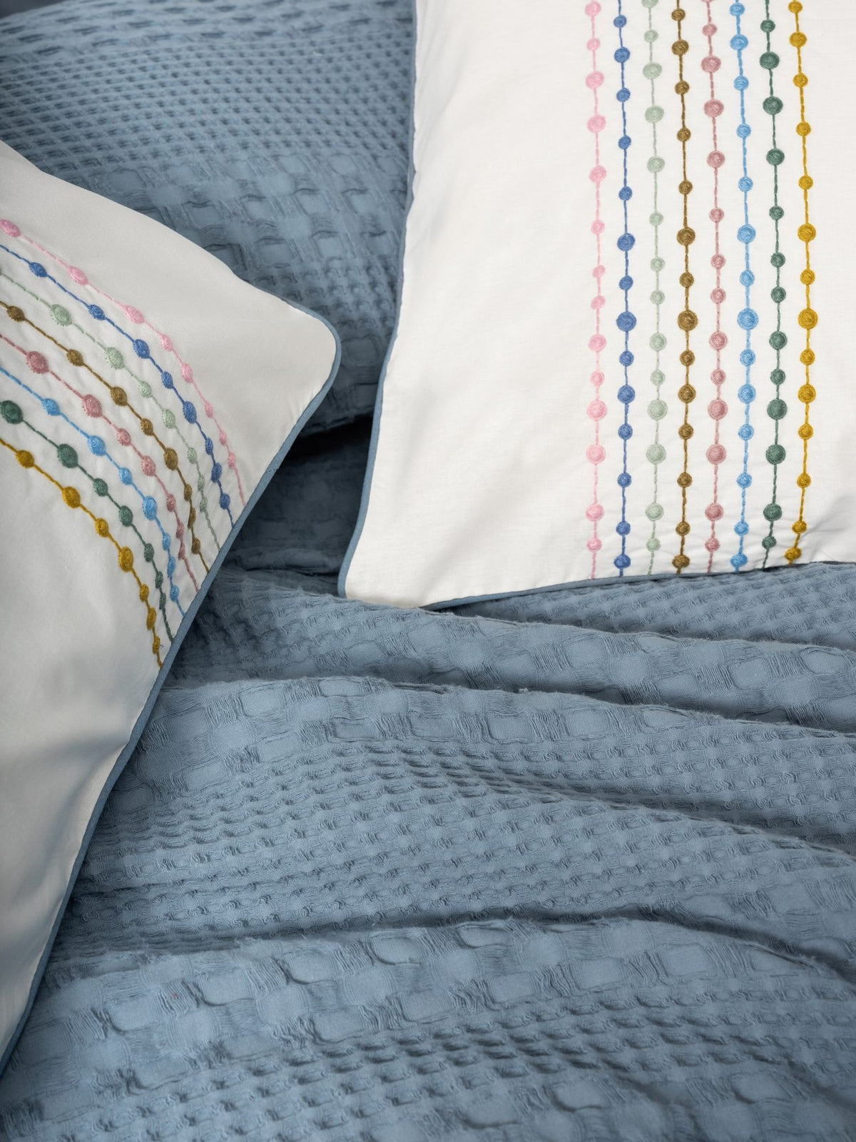 Set cuvertură pichet pat dublu, Pebble - Indigo, Indigo