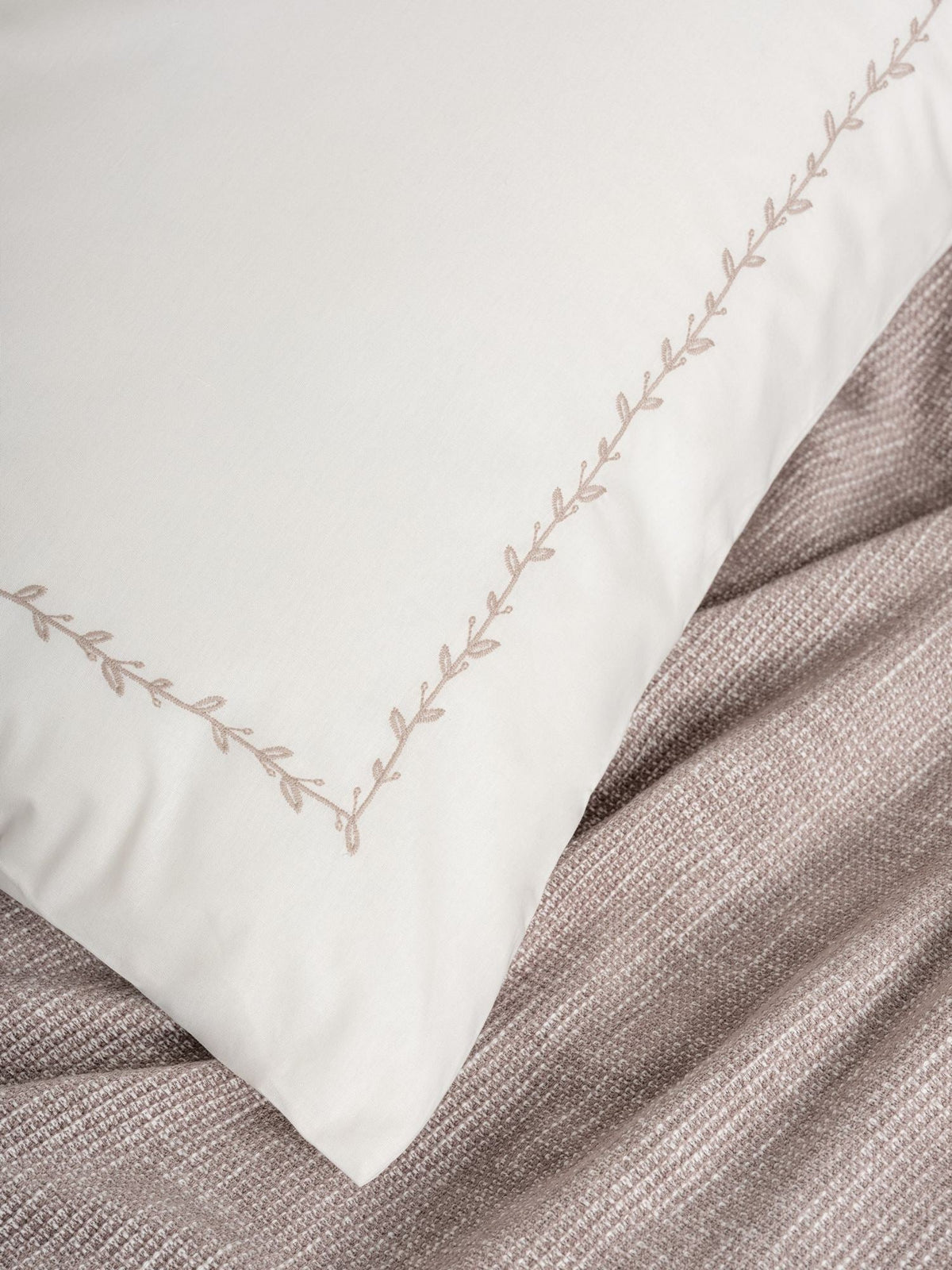 Set cuvertură pichet pat dublu, Loom - Beige, Bej