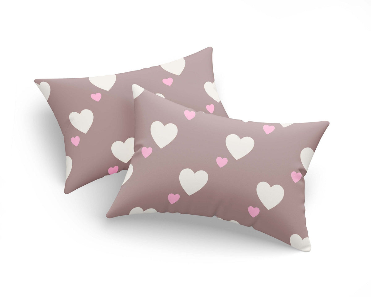 Set fețe de pernă (2 piese), Herz - Dusty Rose, Roz prăfuit