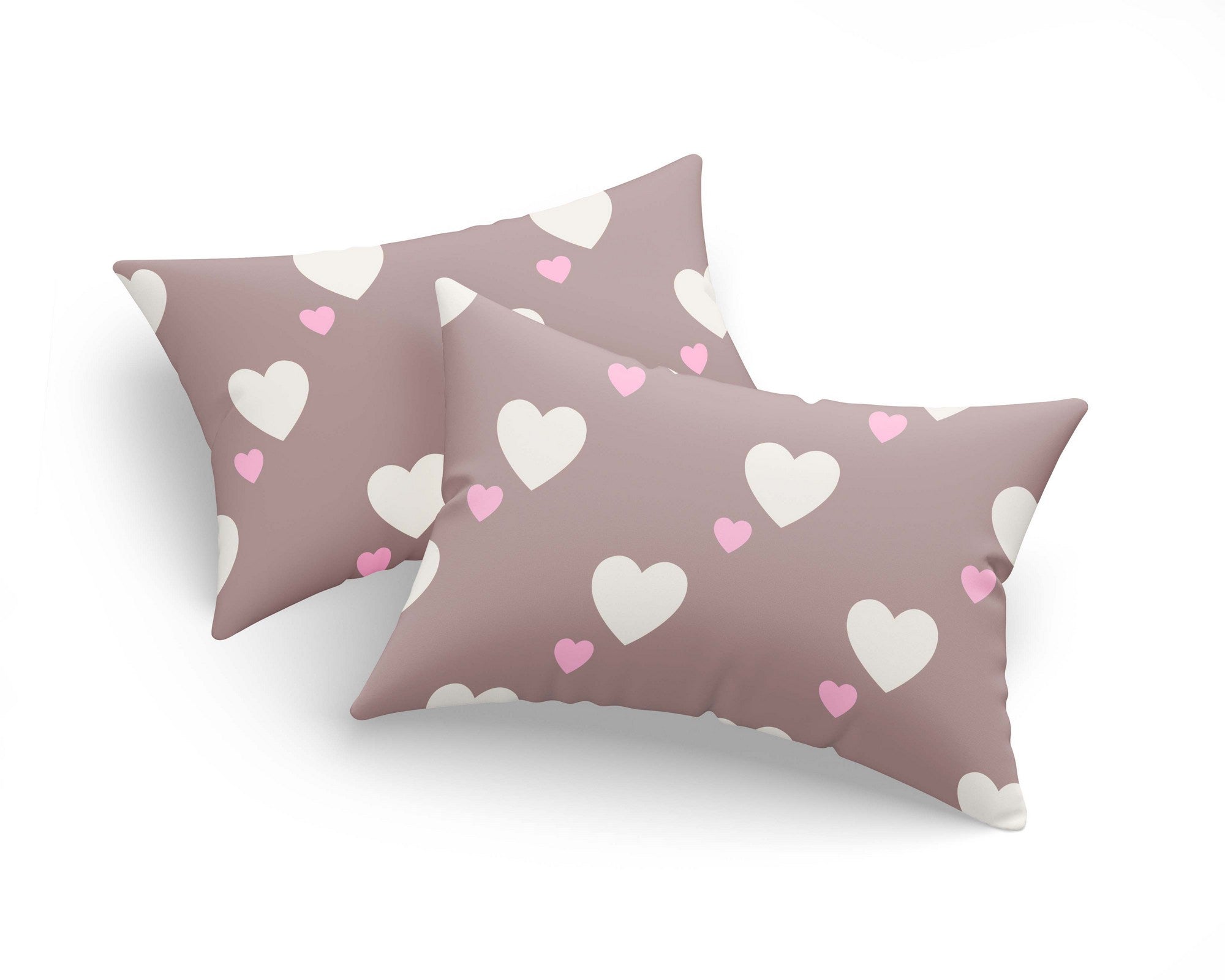 Set fețe de pernă (2 piese), Herz - Dusty Rose, Roz prăfuit