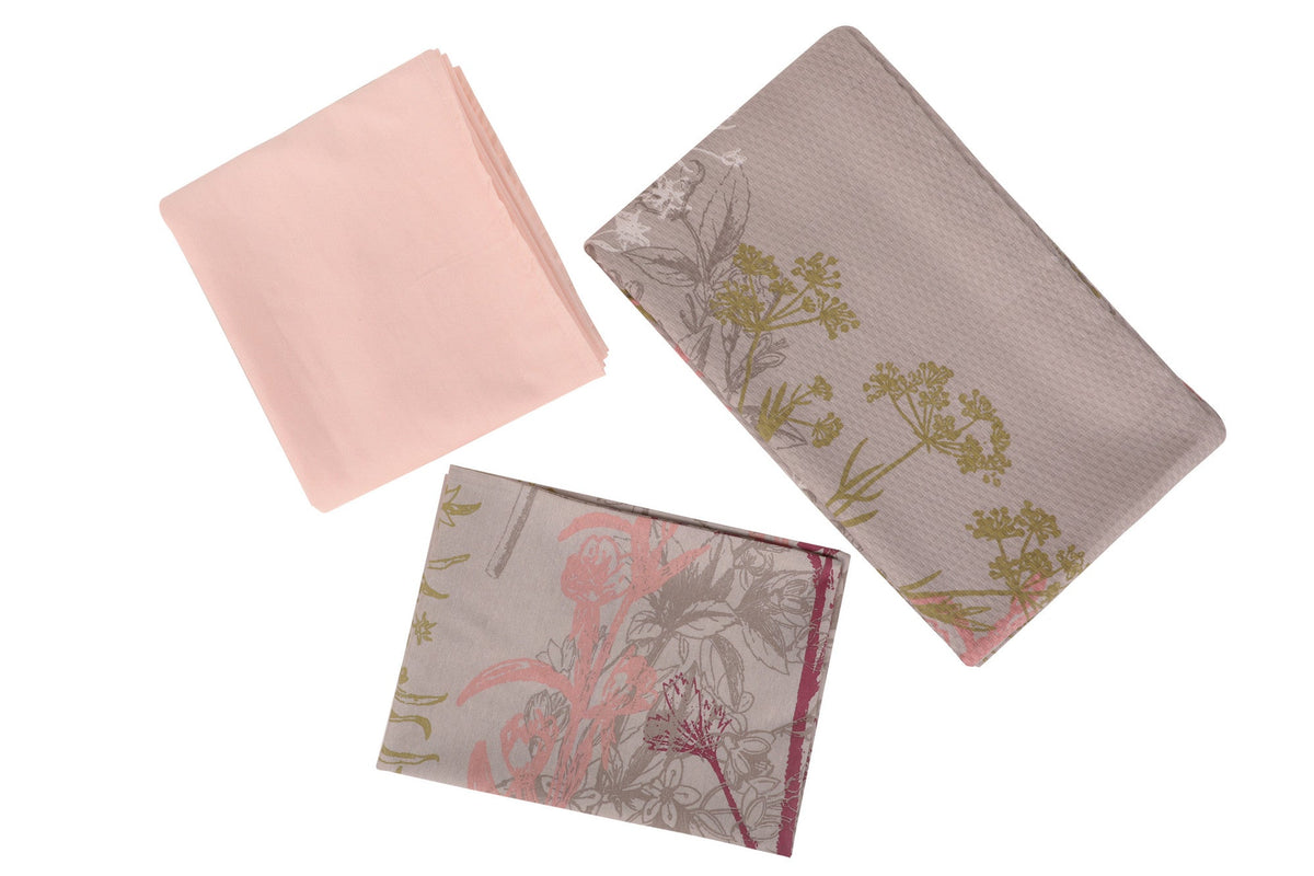 Cuvertură pichet pat dublu, Urla - Beige, Bej / Roșu / Somon / Verde