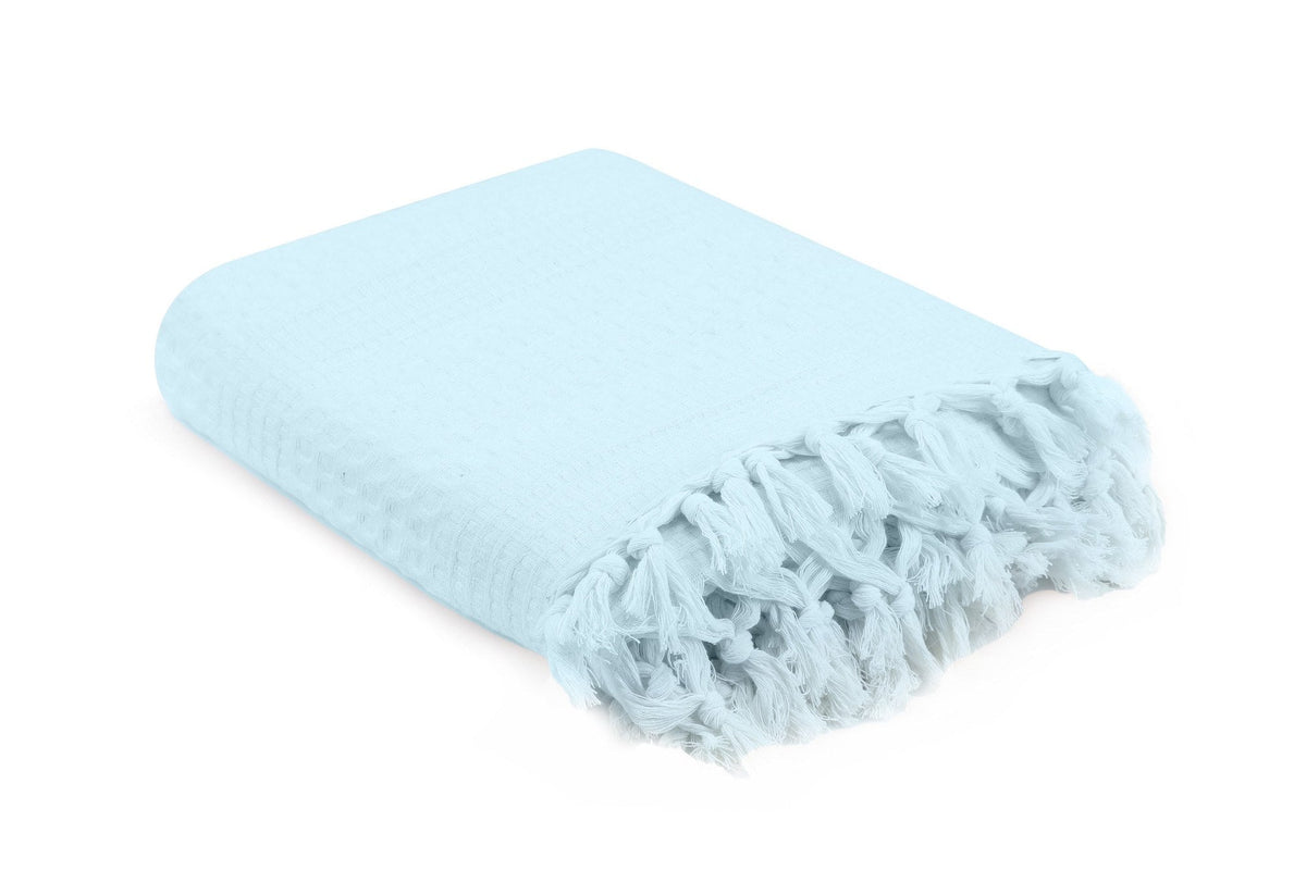 Cuvertură pichet pat dublu, Light Blue, Albastru deschis