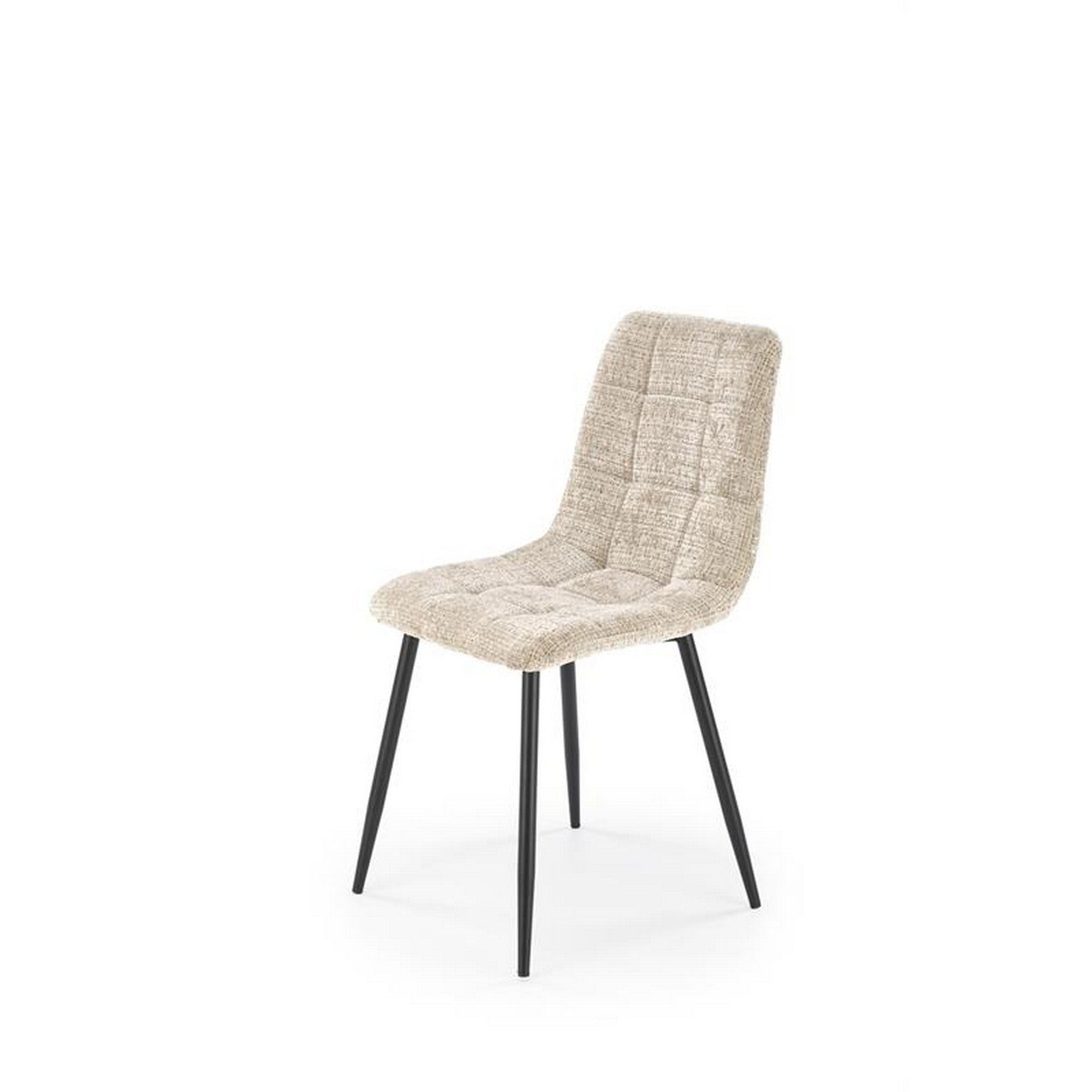 Scaun K547, bej/negru, stofa clasica/metal, 45x53x87 cm