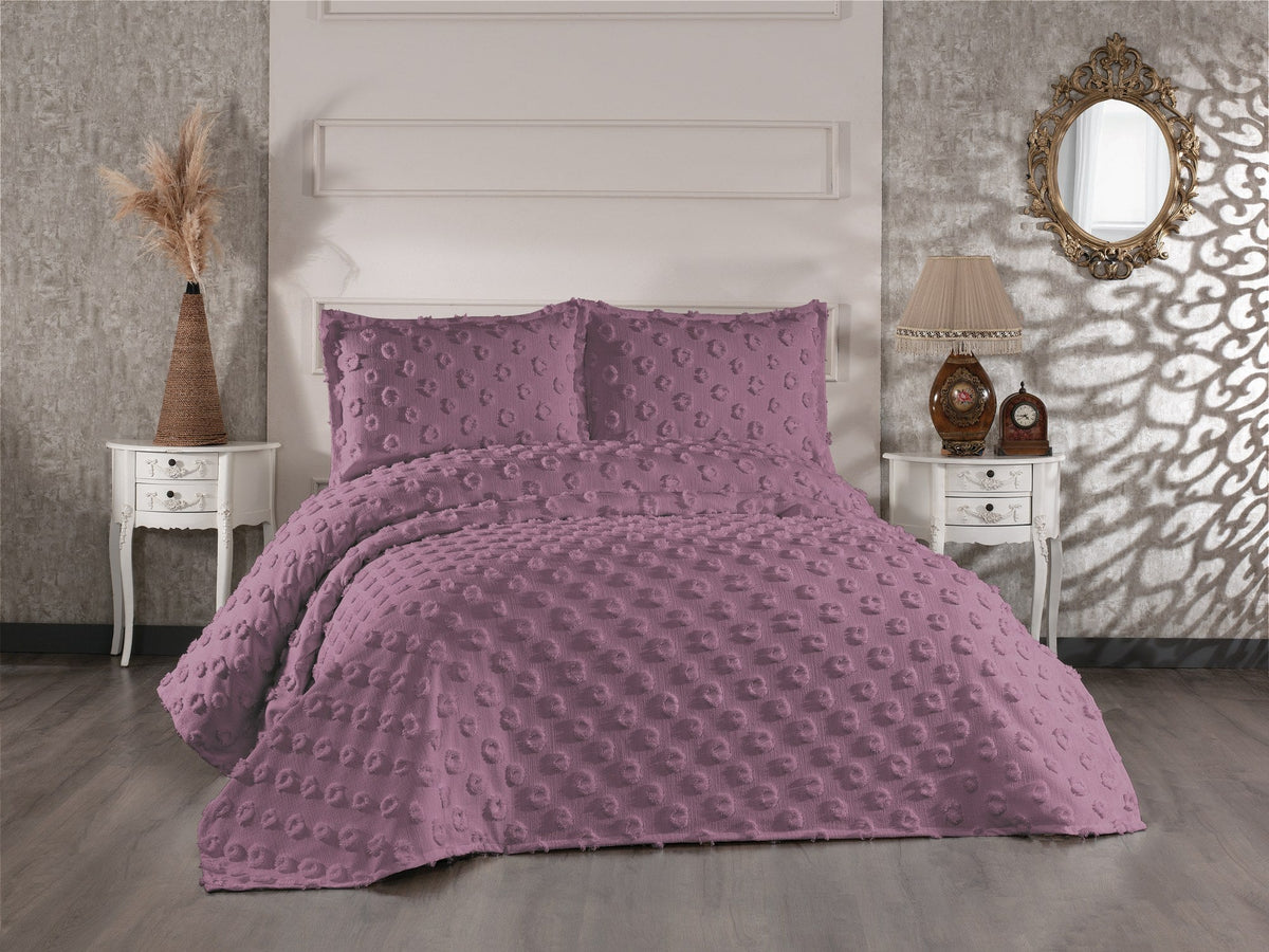 Set cuvertură pat dublu, Hayal - Dusty Rose, Roz prăfuit