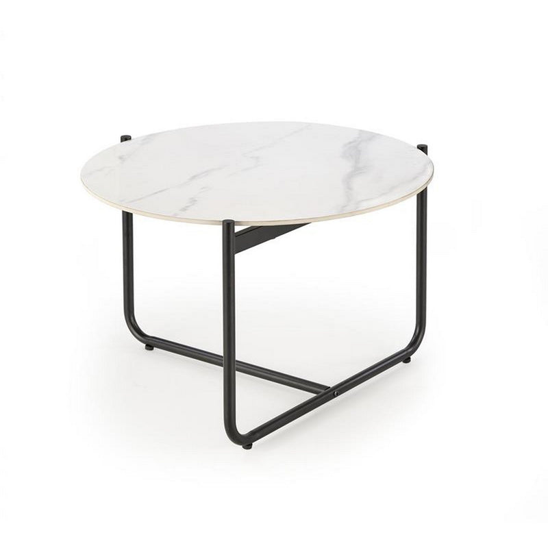 Masuta ACUNA, alb/negru, ceramica/metal, 60x60x40 cm