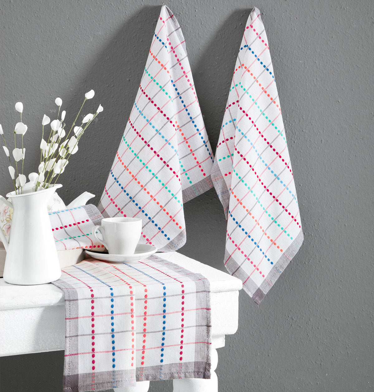 Set prosoape mâini (4 piese), Renkli, Multicolor
