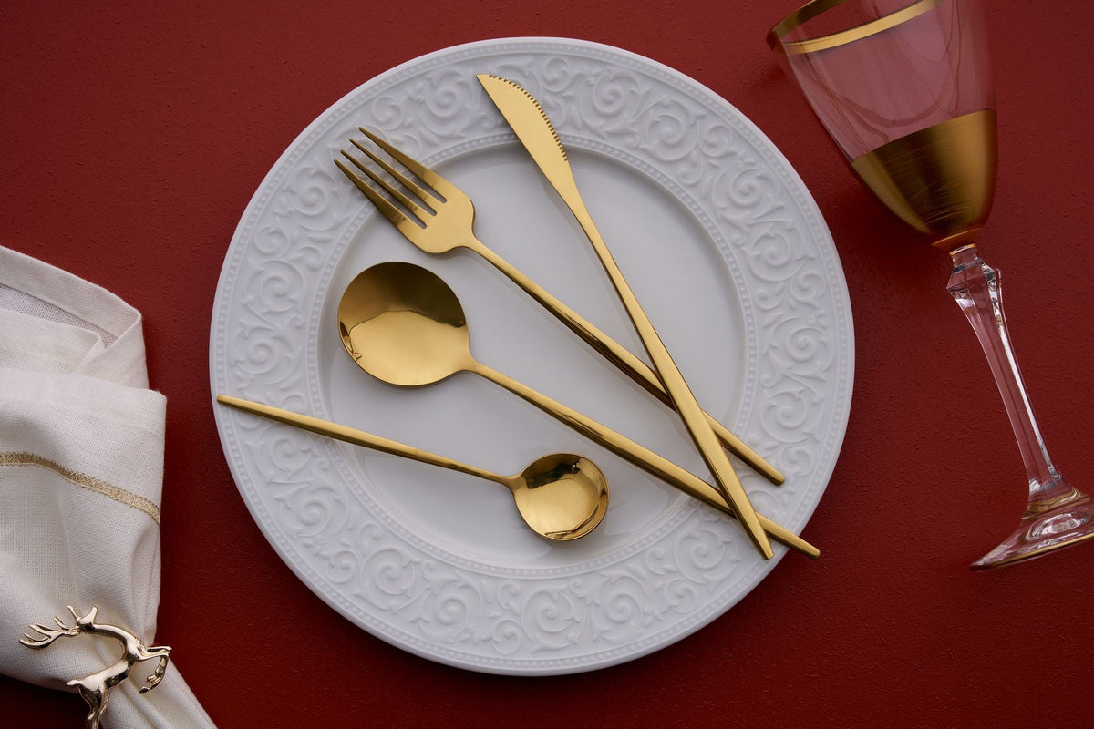 Set tacâmuri (24 piese), Line 24 - Gold, Auriu
