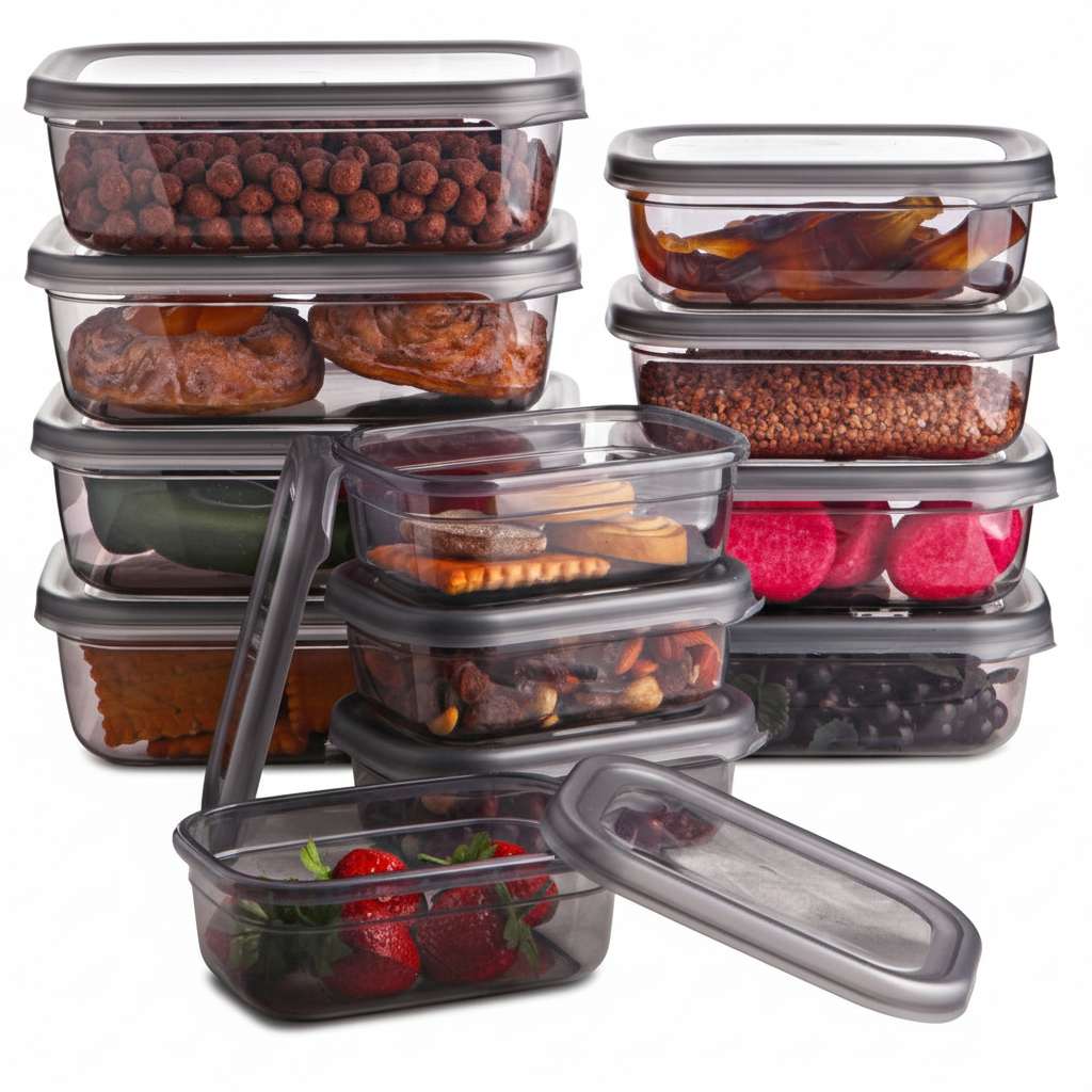 Set cutii depozitare (12 piese), Lot-12, Multicolor