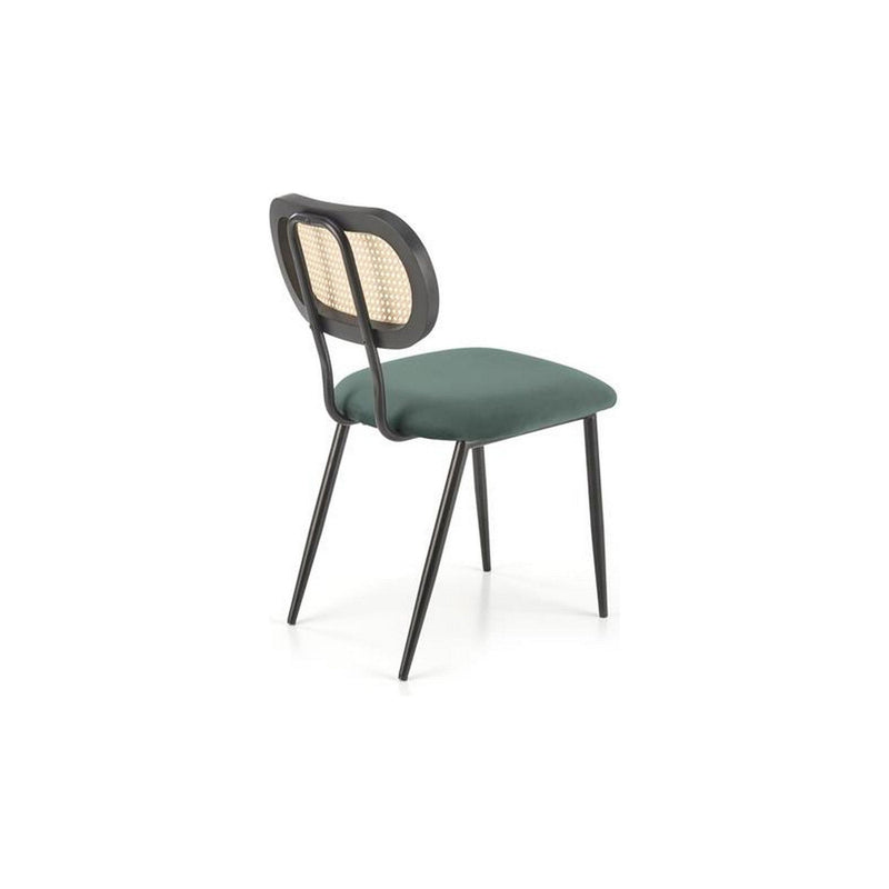 Scaun K503, verde inchis, otel/stofa catifelata, 53x60x84 cm