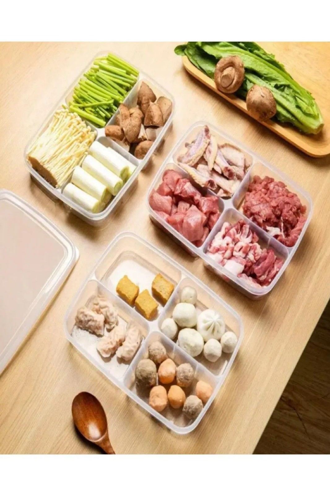 Set cutii depozitare (12 piese), Bayev - 400, Transparent