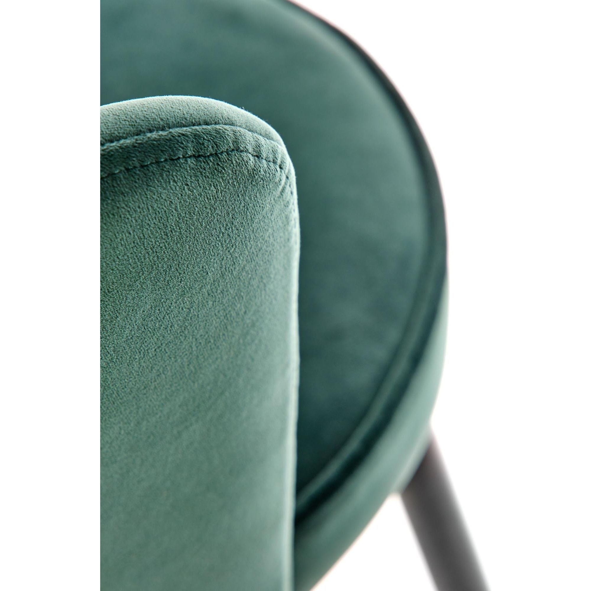 Scaun bar H106, verde/negru, stofa catifelata/otel, 58x58x96 cm