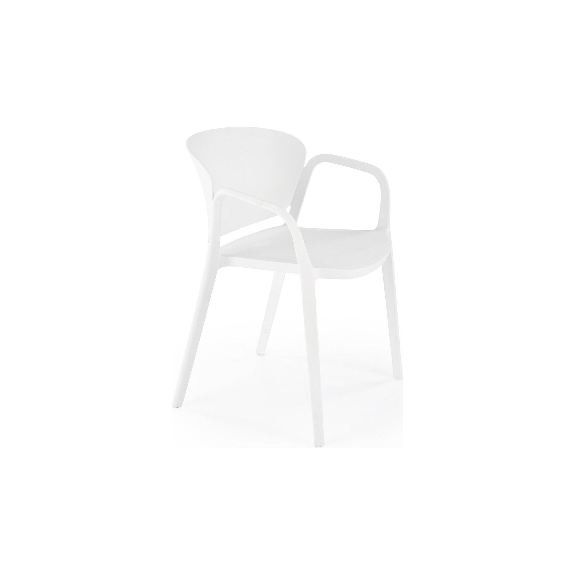 Scaun K491, alb, polipropilena, 60x56x76 cm