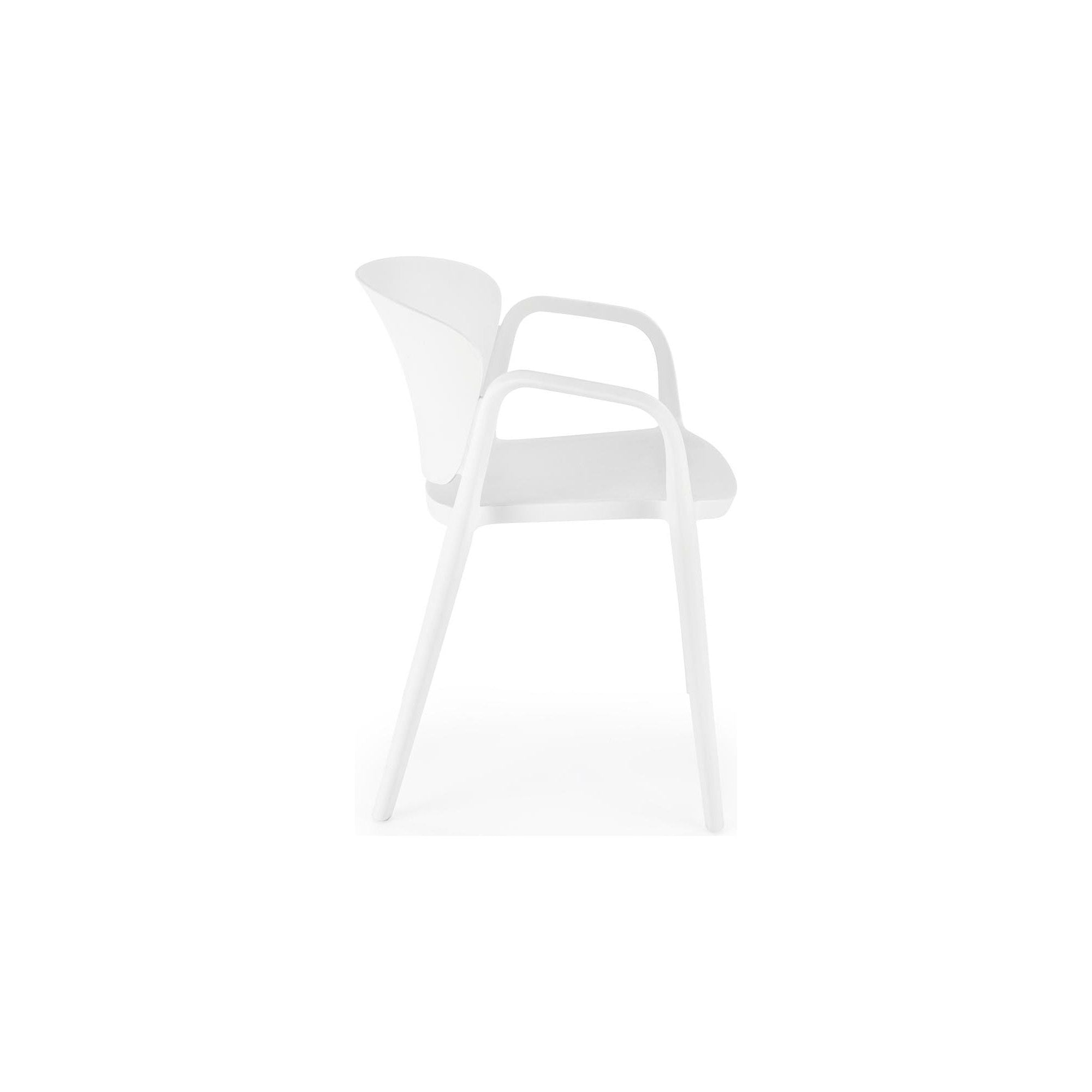 Scaun K491, alb, polipropilena, 60x56x76 cm