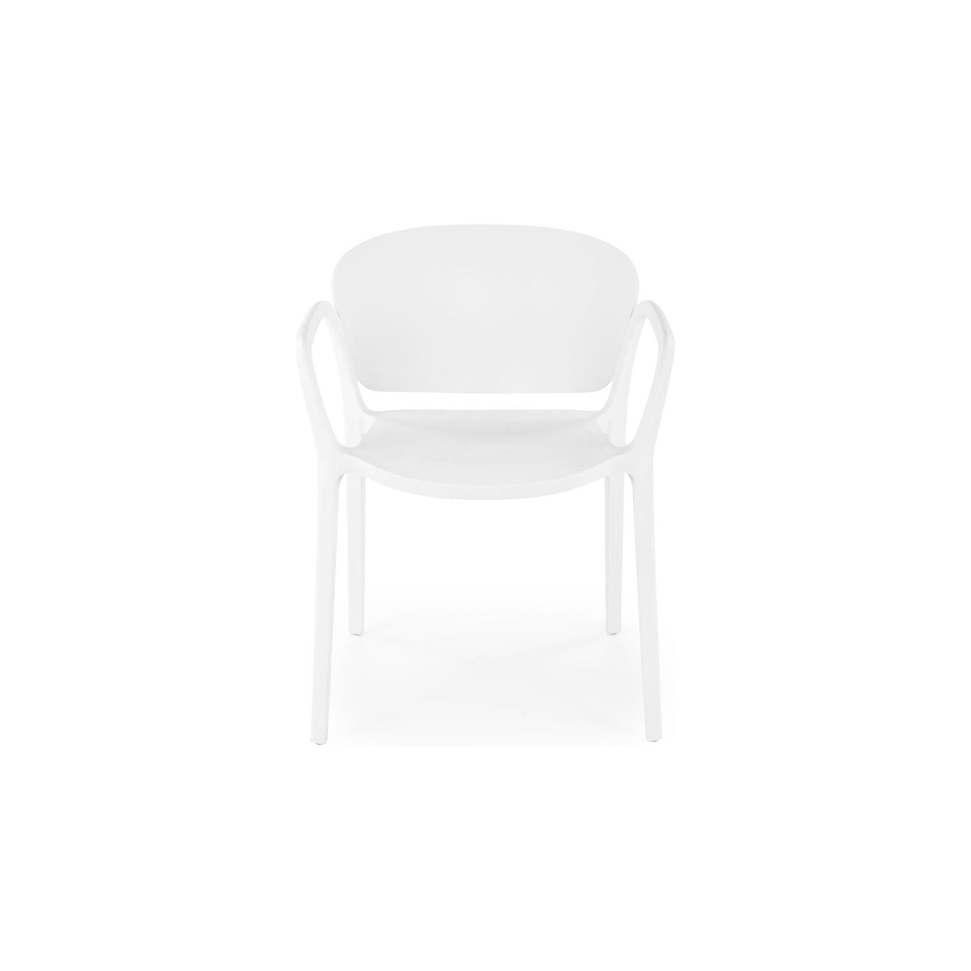 Scaun K491, alb, polipropilena, 60x56x76 cm