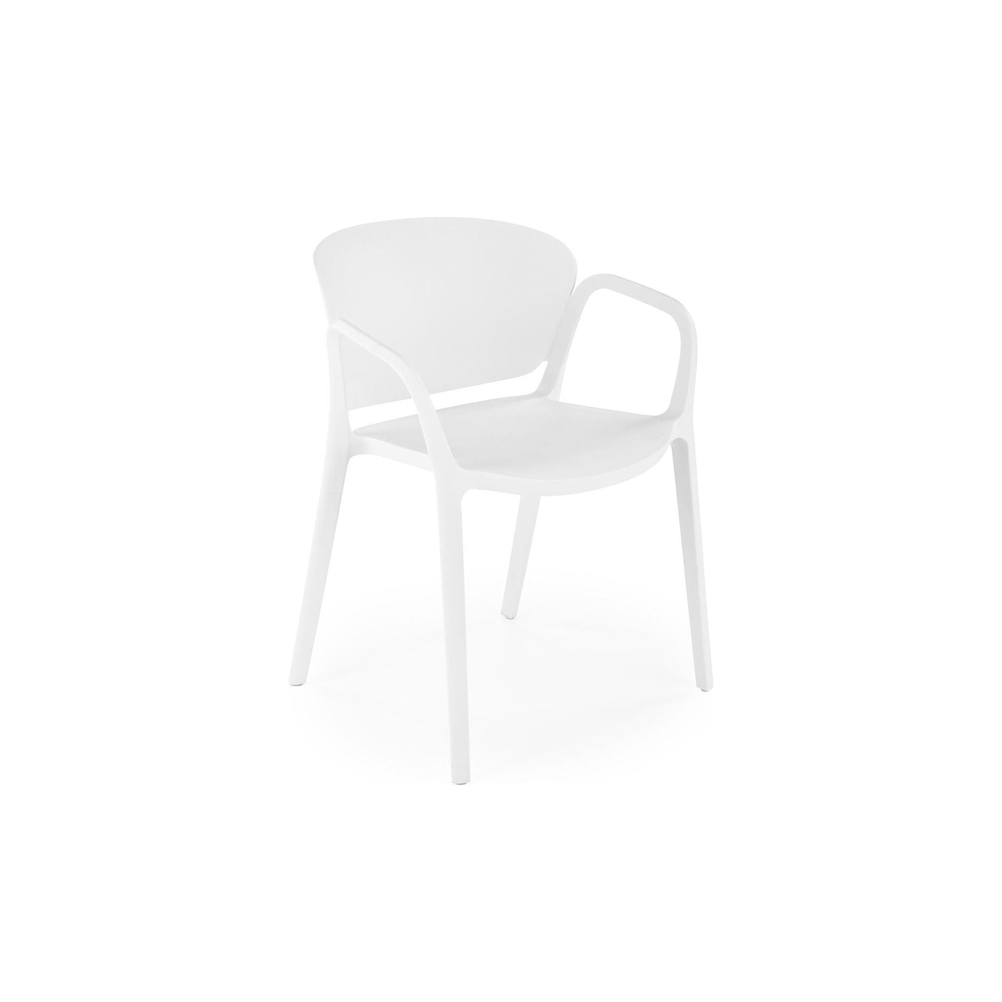 Scaun K491, alb, polipropilena, 60x56x76 cm