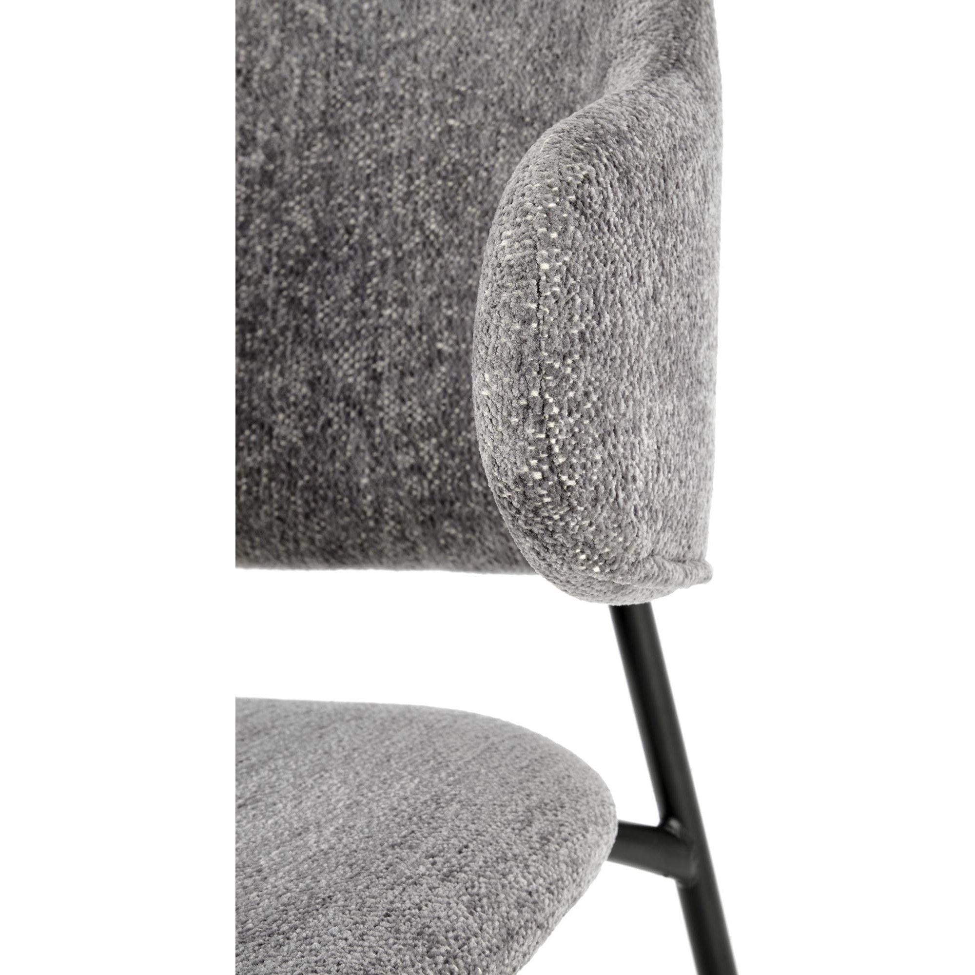 Scaun K497, gri deschis, stofa clasica/metal, 52x62x82 cm