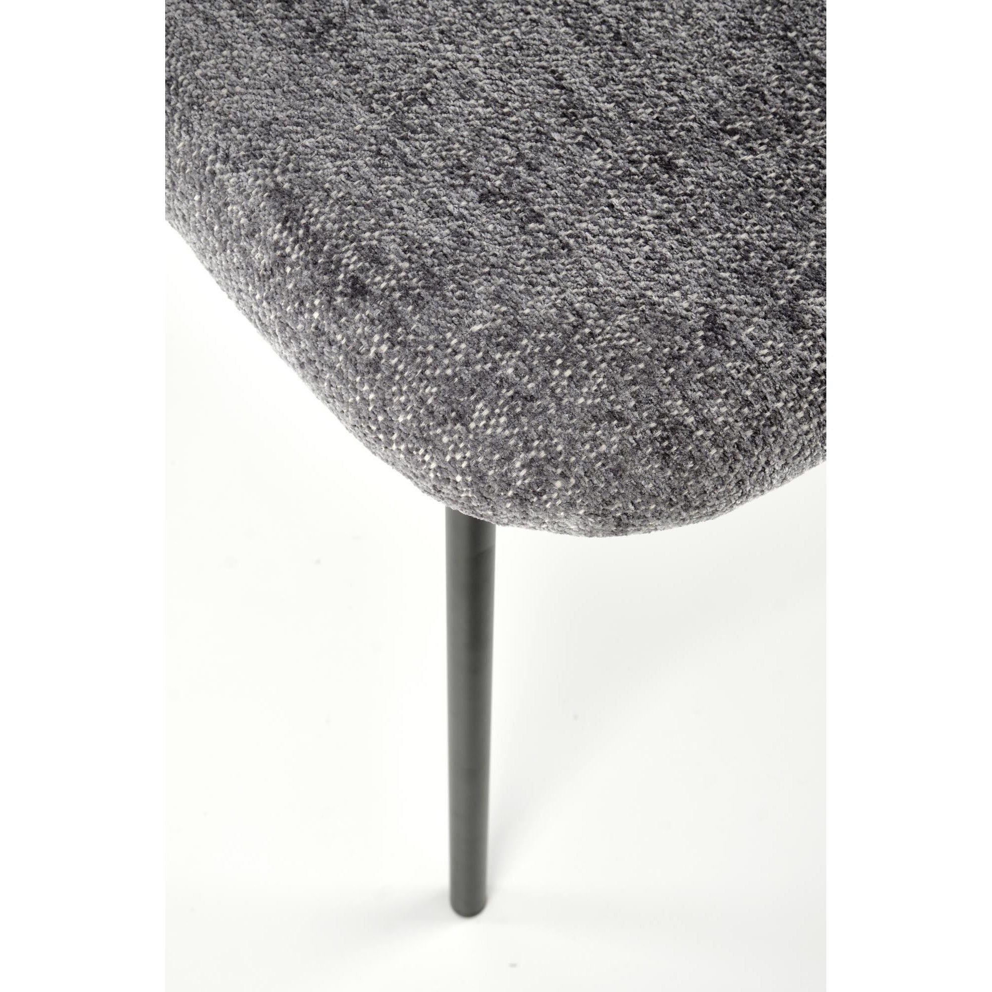 Scaun K497, gri deschis, stofa clasica/metal, 52x62x82 cm