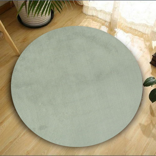 Covor 202BLY1348, 80x80 cm, forma rotunda, poliester, verde deschis