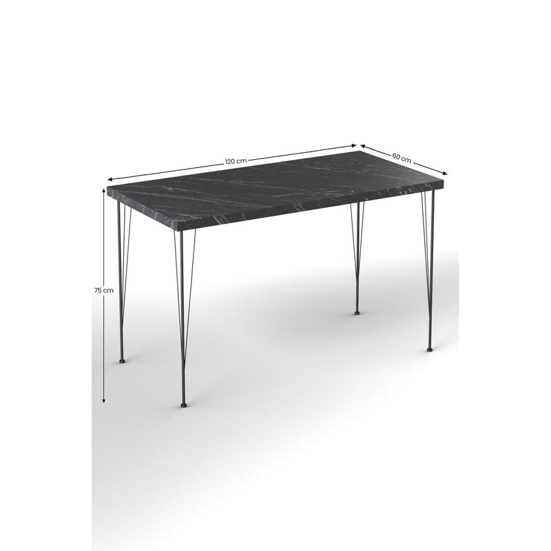 Masa 203DRG1605, negru, PAL melaminat, 120x60x75 cm