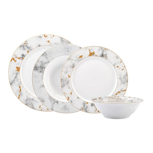 Set de cina 216KRC2151, 24 piese, multicolor, portelan