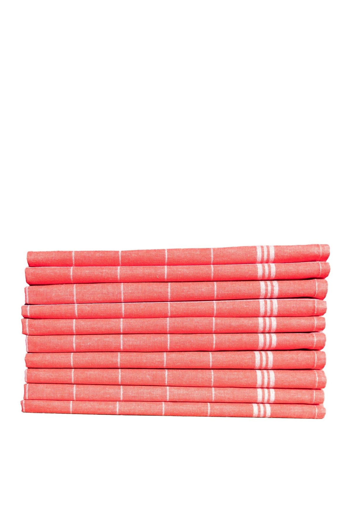 Set prosoape de bucătărie (10 piese), Juno - Red, White, Roșu / Alb