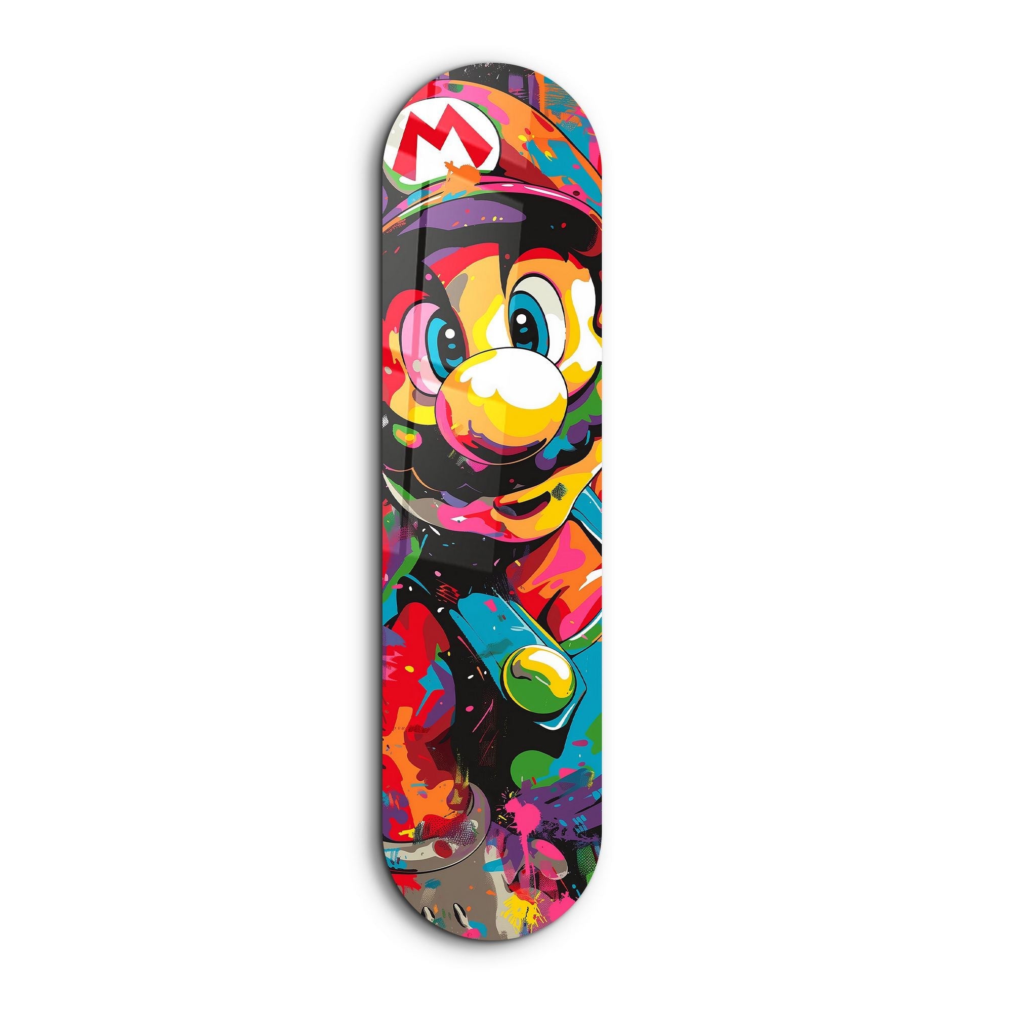 Tablou decorativ din sticlă securizată, Mario Fan Art, Multicolor