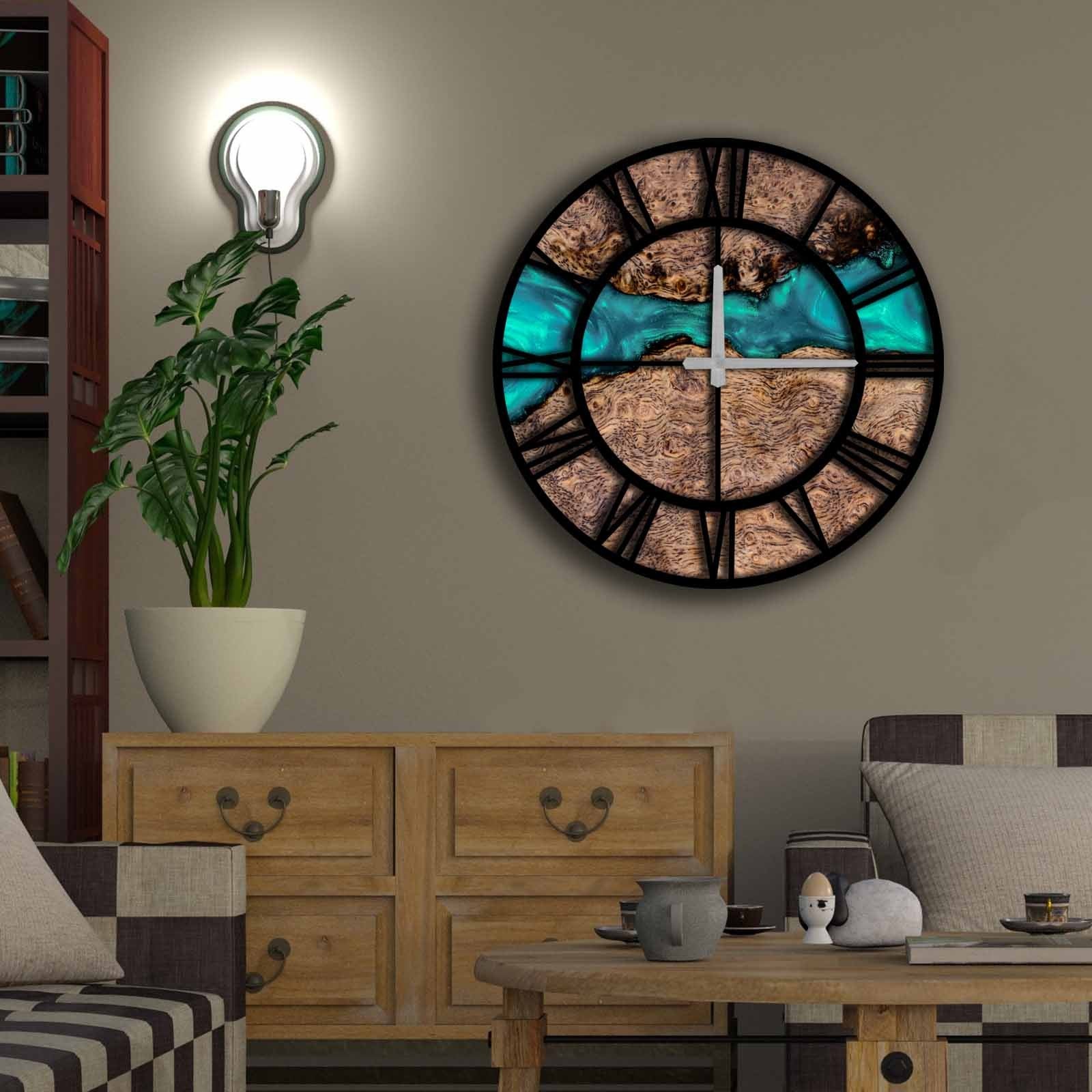 Ceas decorativ MDF, 5050MS-092, Multicolor