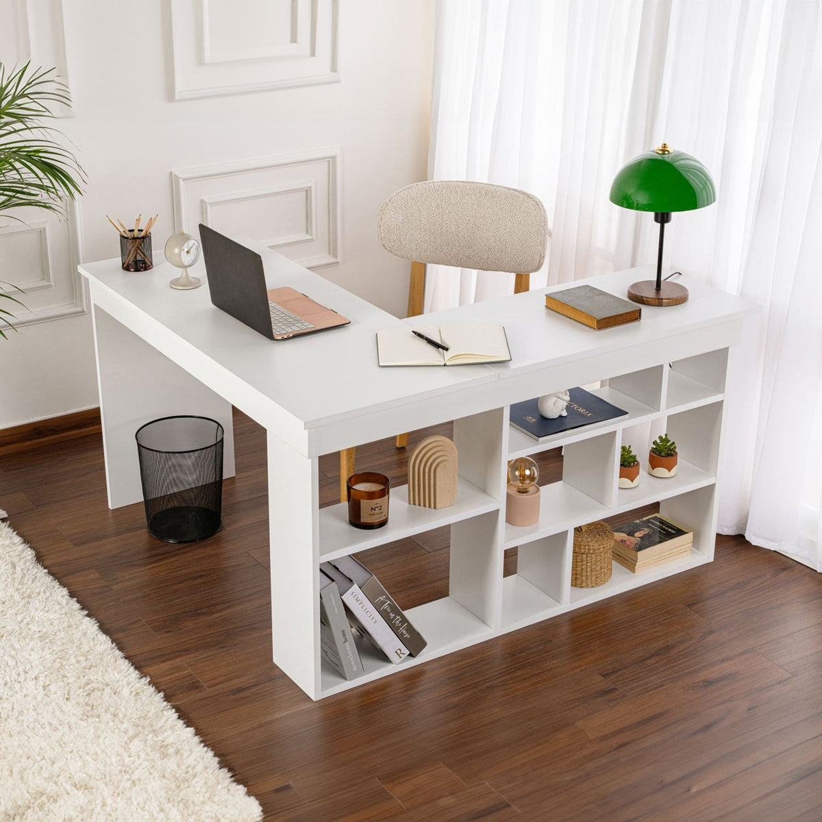Birou, Vesper - Natural White, Alb natural