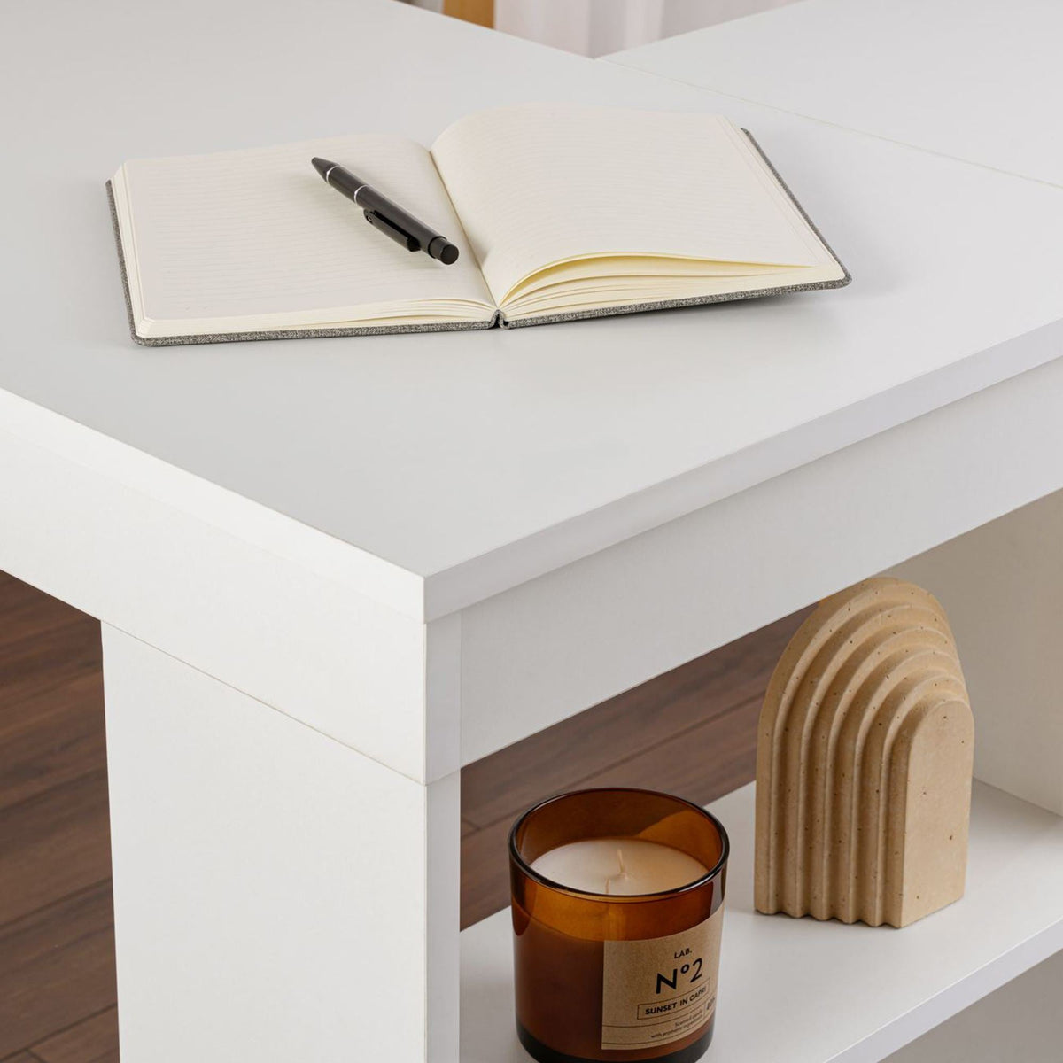 Birou, Vesper - Natural White, Alb natural