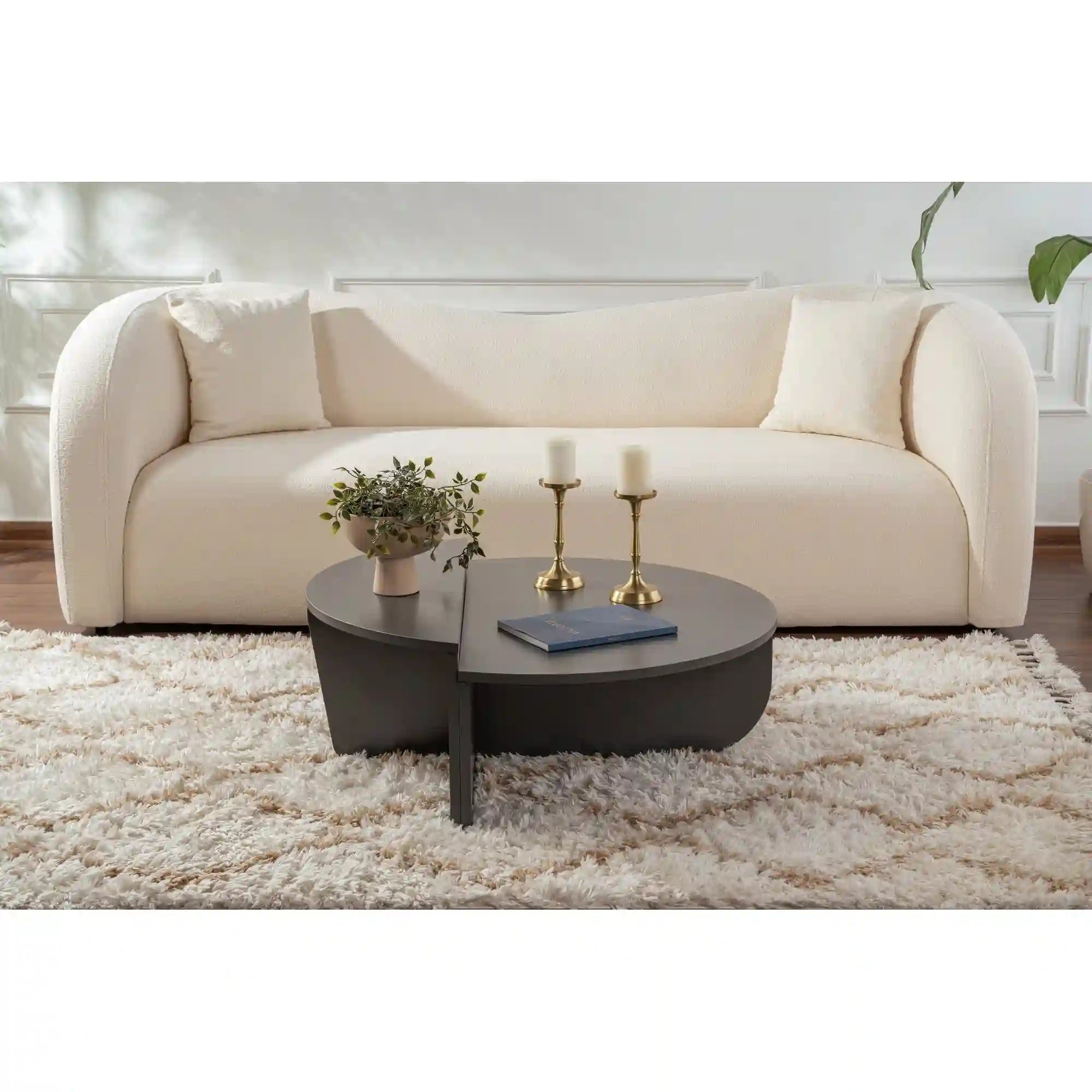 Set 2 masute ORION, gri antracit, PAL melaminat