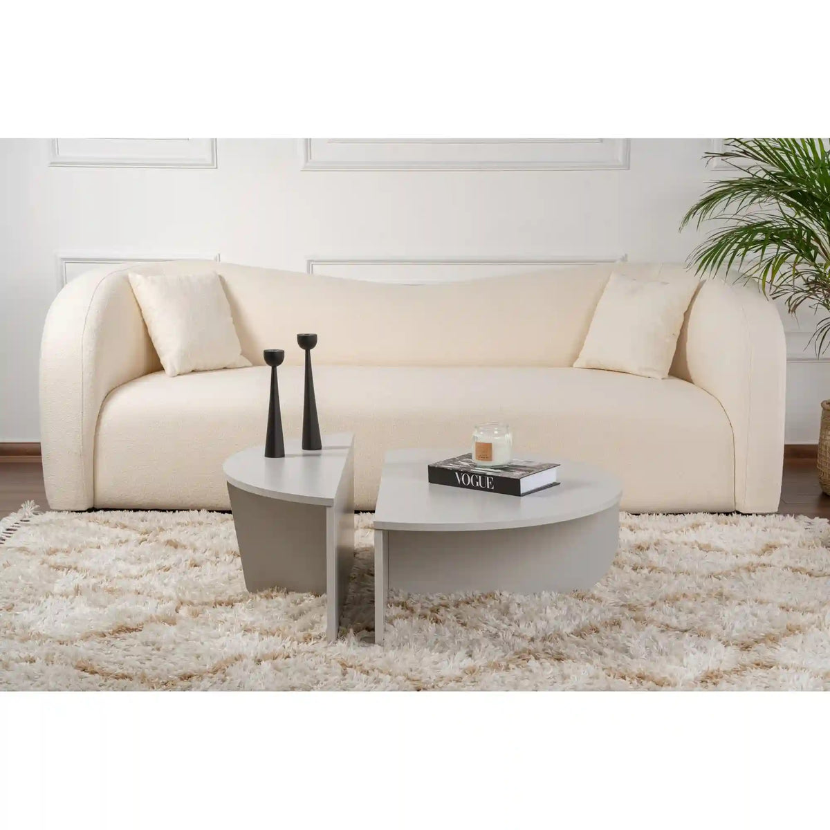 Set 2 masute ORION, gri, PAL melaminat