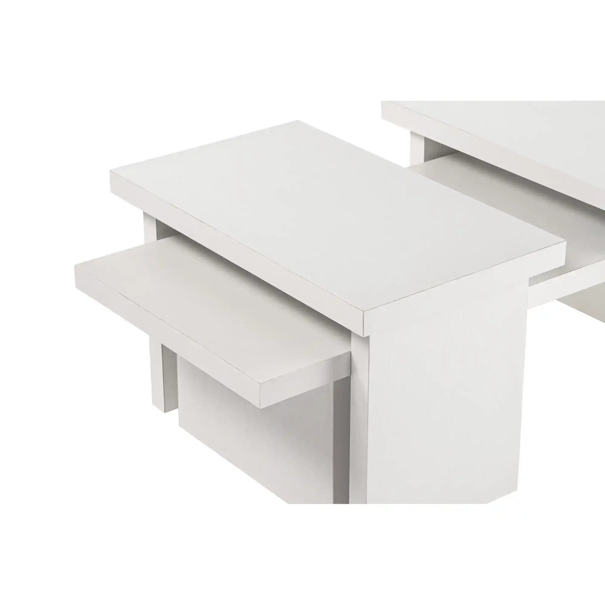 Masuta cafea SANCTUARY, alb, PAL, 110x45x30 cm