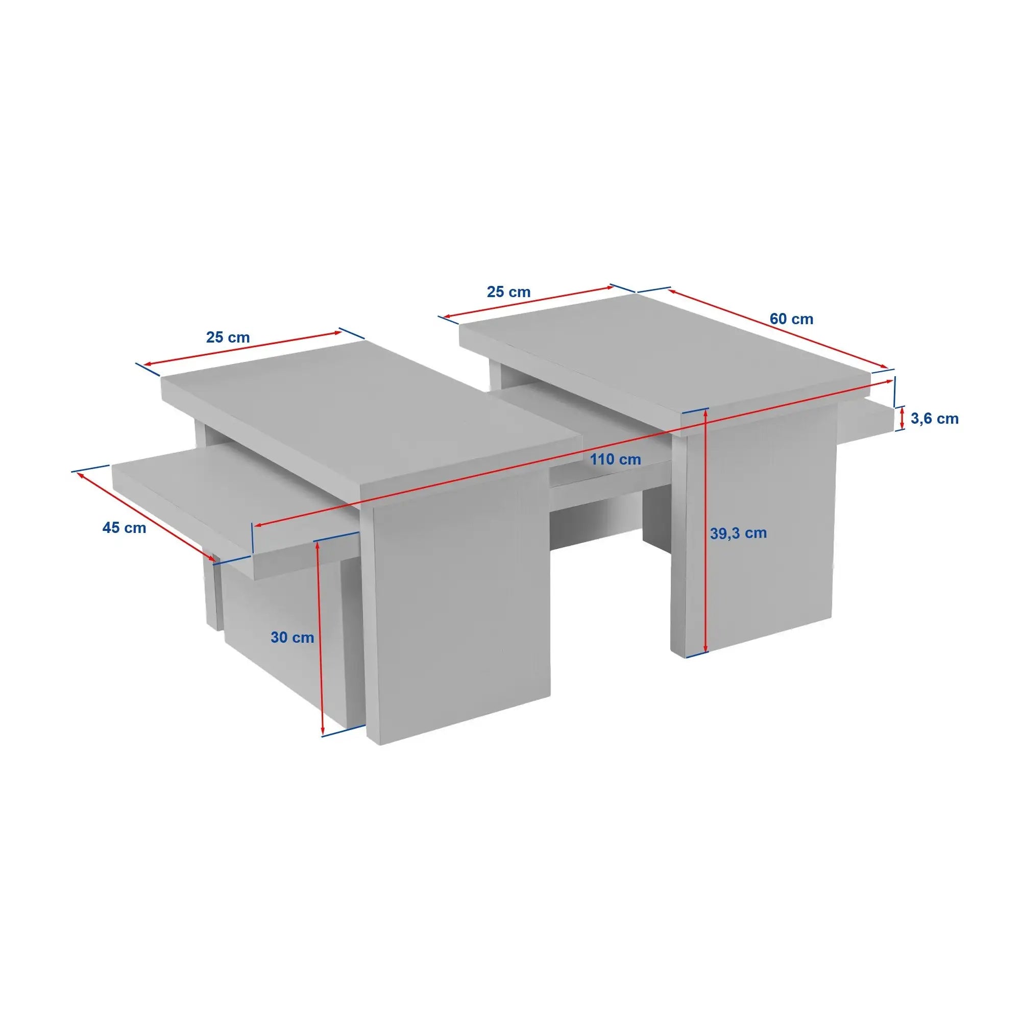Masuta cafea SANCTUARY, pin, PAL, 110x45x30 cm