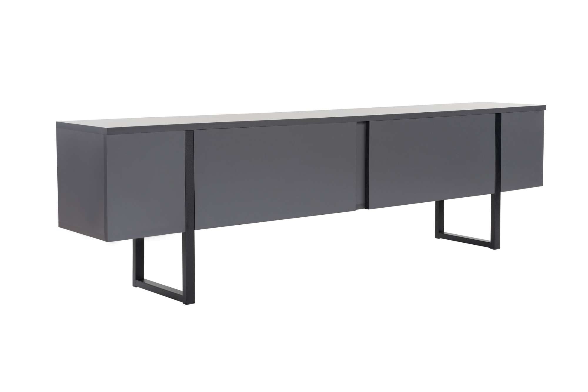 Comodă TV, Serenity - Anthracite, Black, Antracit / Negru