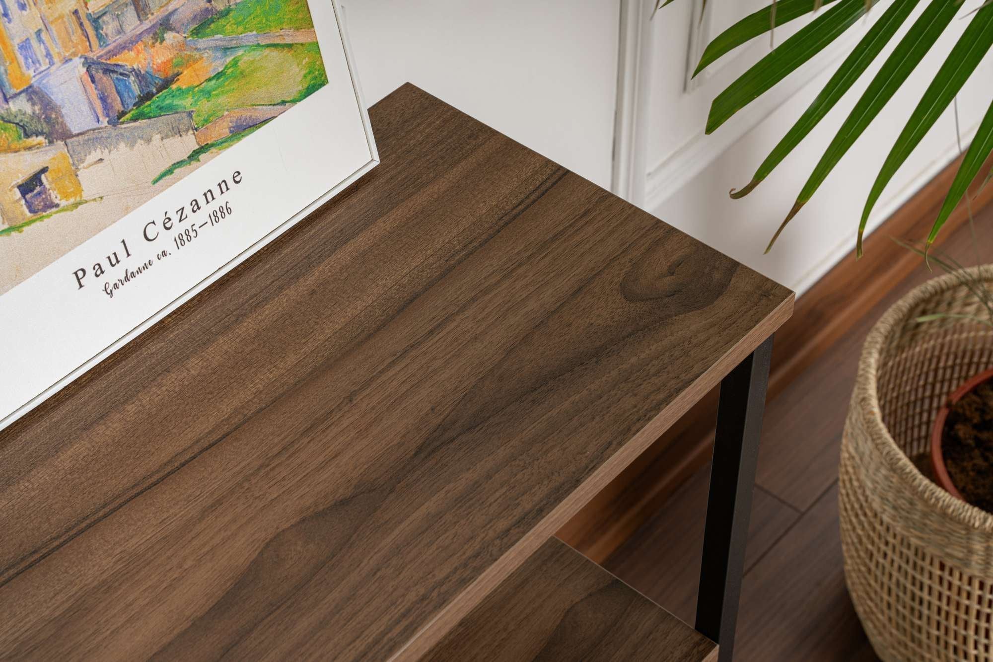 Consolă, Solace - Venezia Walnut, Black, Nuc Veneția / Negru
