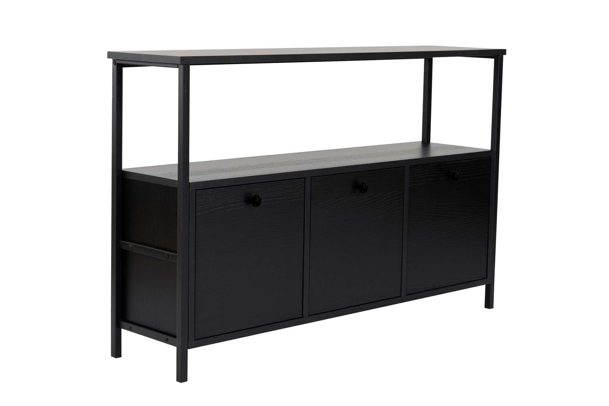 Consolă, Solace - Wood Black, Black, Lemn Negru / Negru