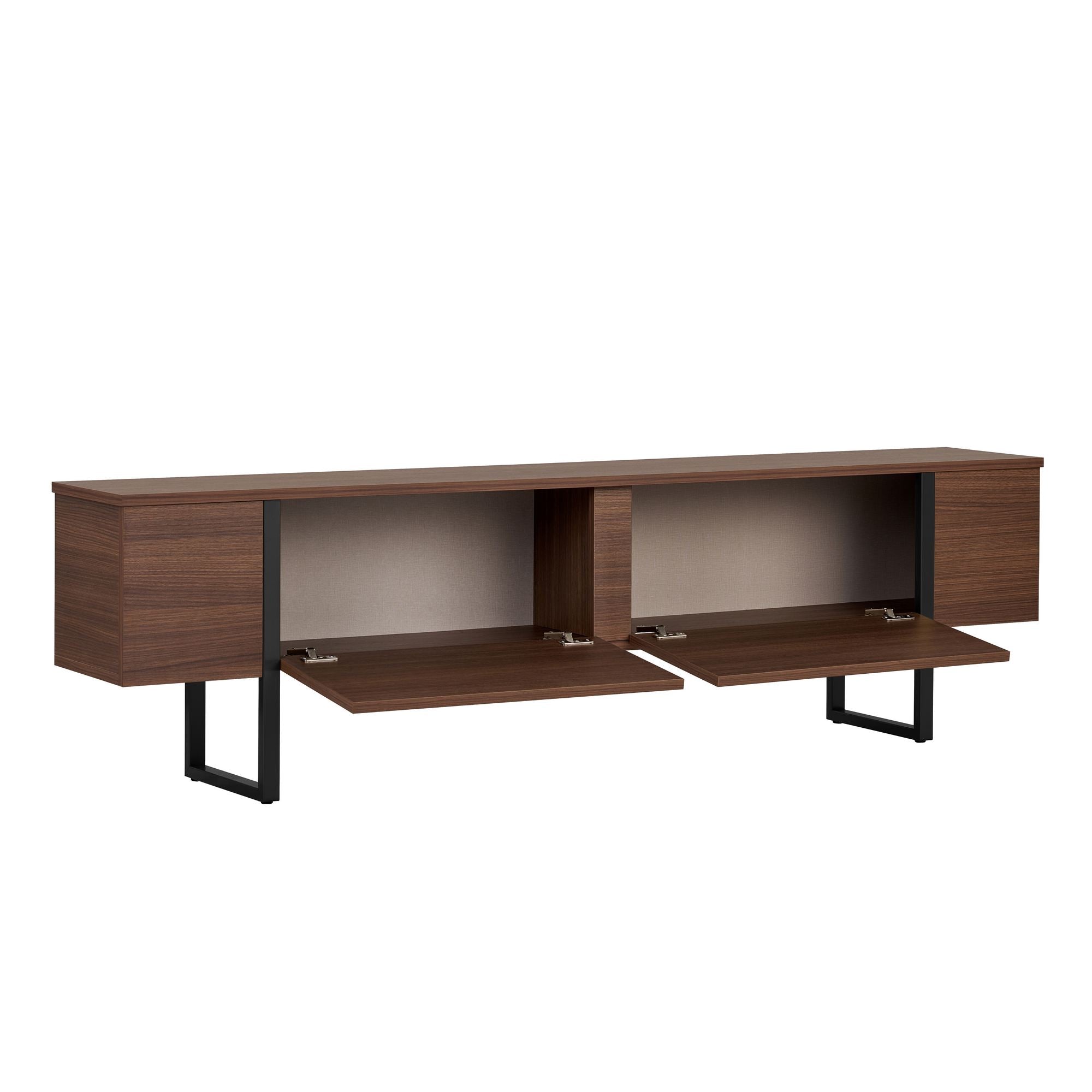 Comodă TV, Onera - Milano Walnut, Black, Nuc Milano / Negru