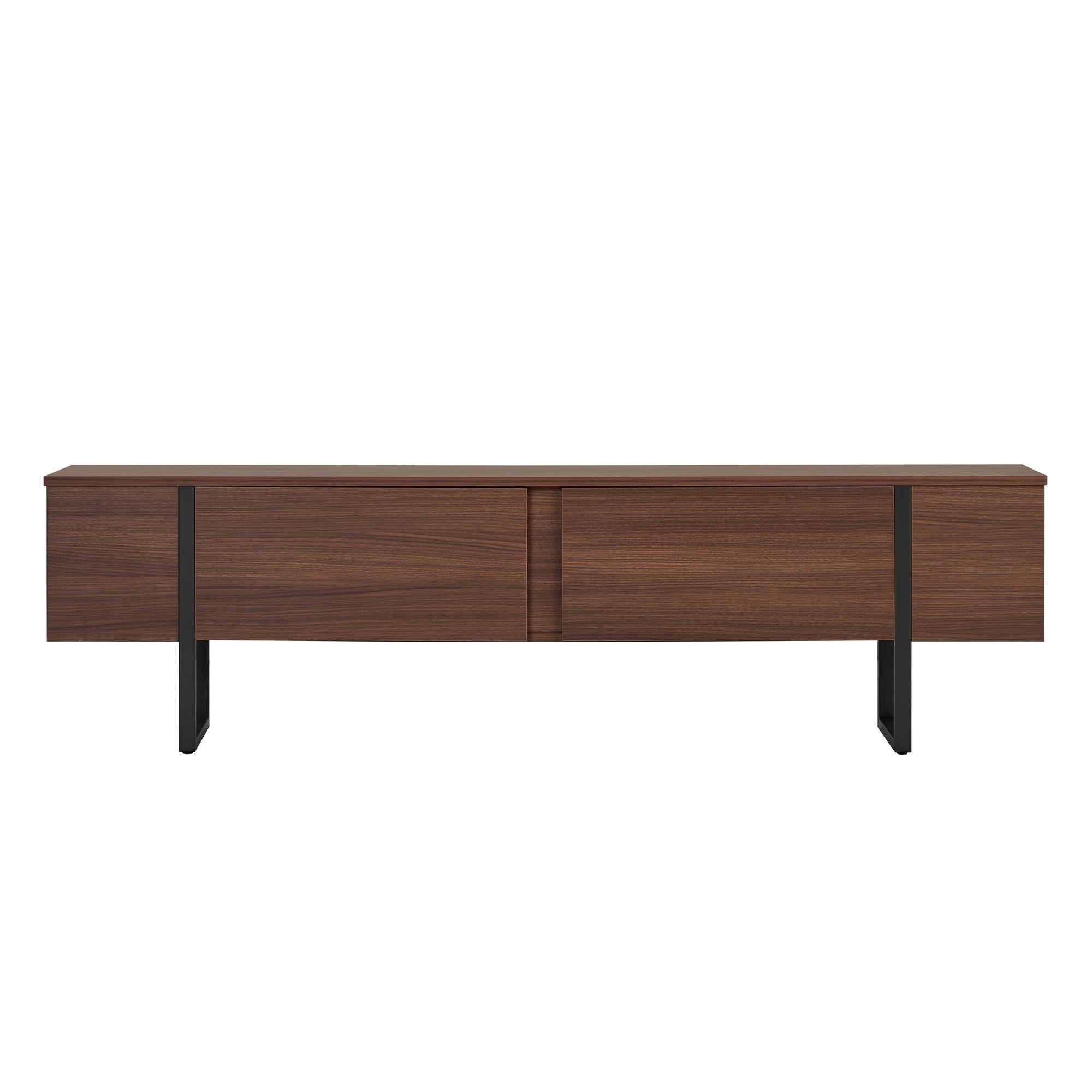 Comodă TV, Onera - Milano Walnut, Black, Nuc Milano / Negru
