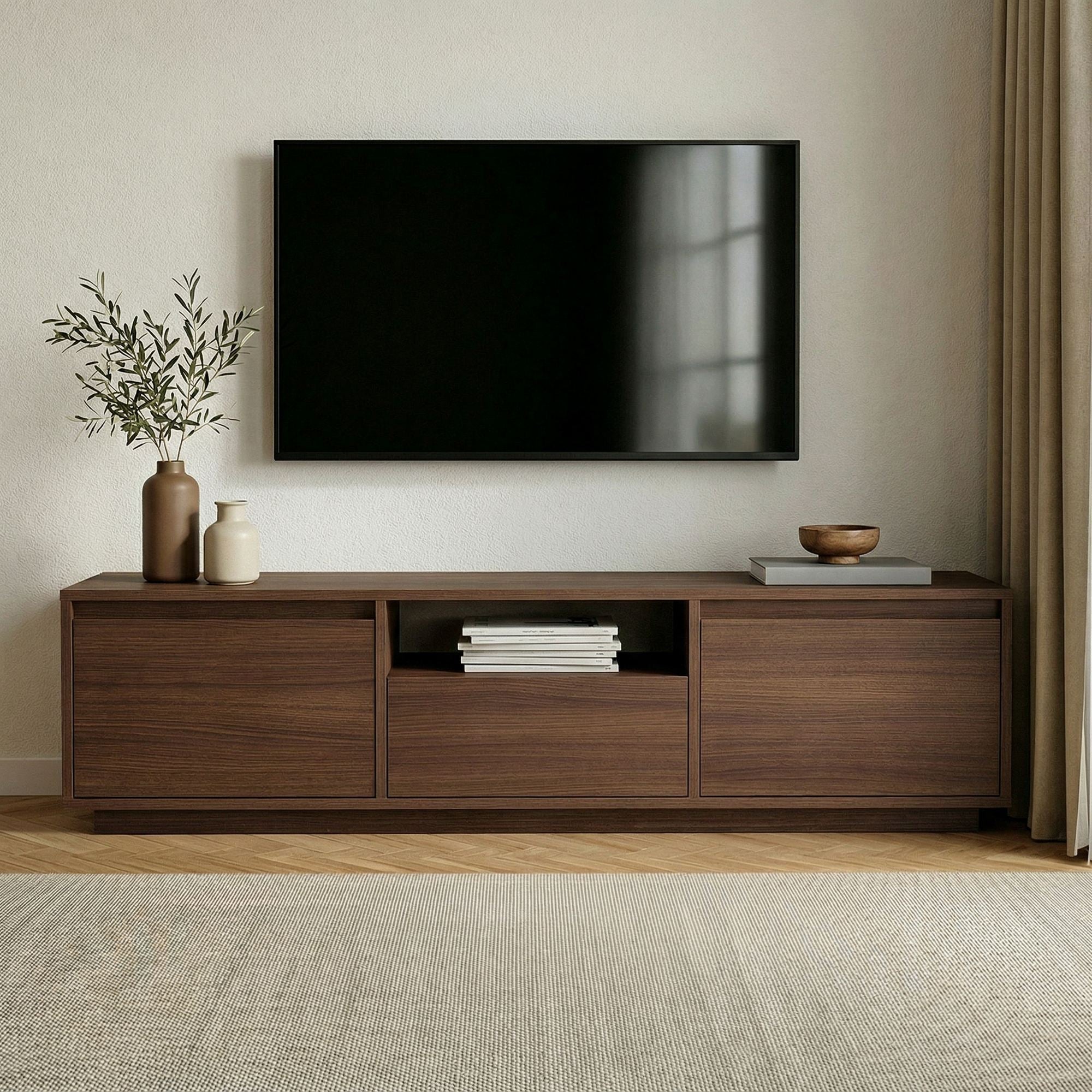 Comodă TV, Sentinel - Milano Walnut, Nuc Milano