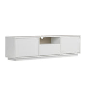 Comodă TV SENTINEL, alb natural, PAL melaminat, 160x30x42 cm