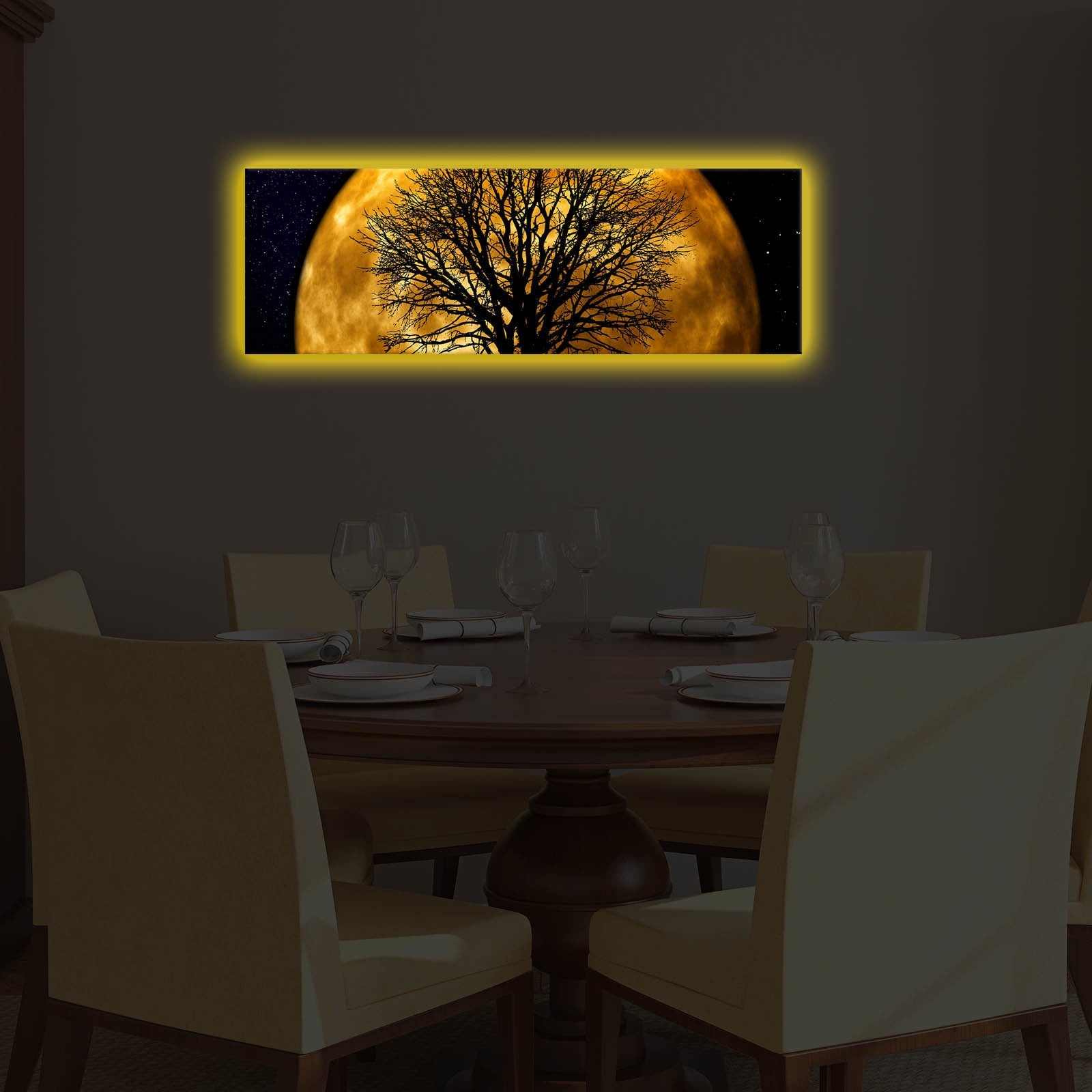 Tablou decorativ pe pânză cu LED, 3090DACT-71, Multicolor